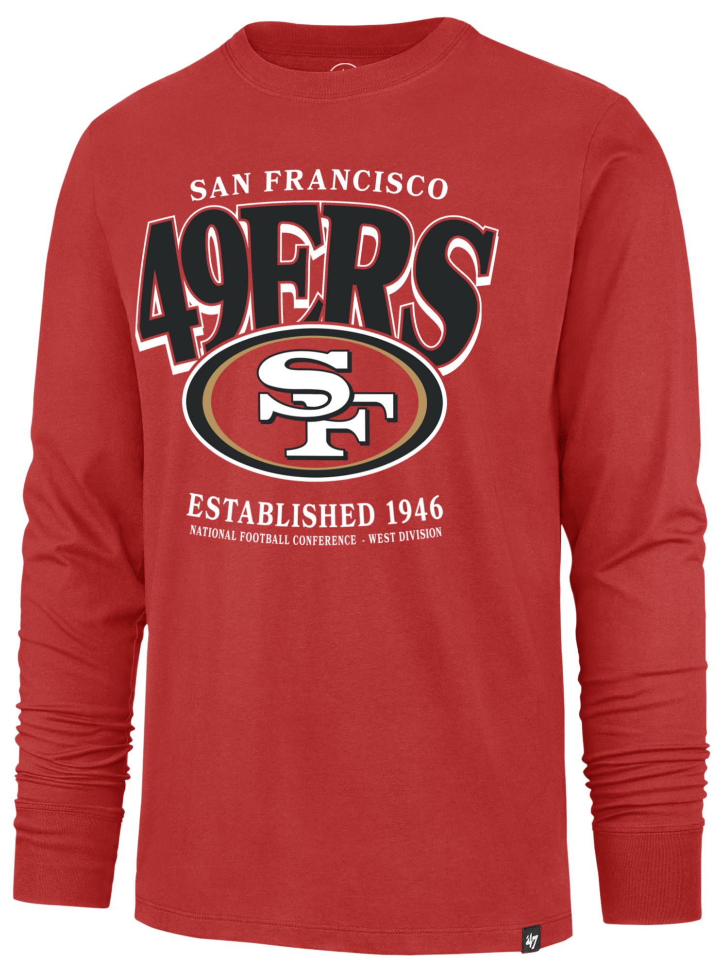 '47 Men's San Francisco 49ers Red Checkdown Long Sleeve Shirt
