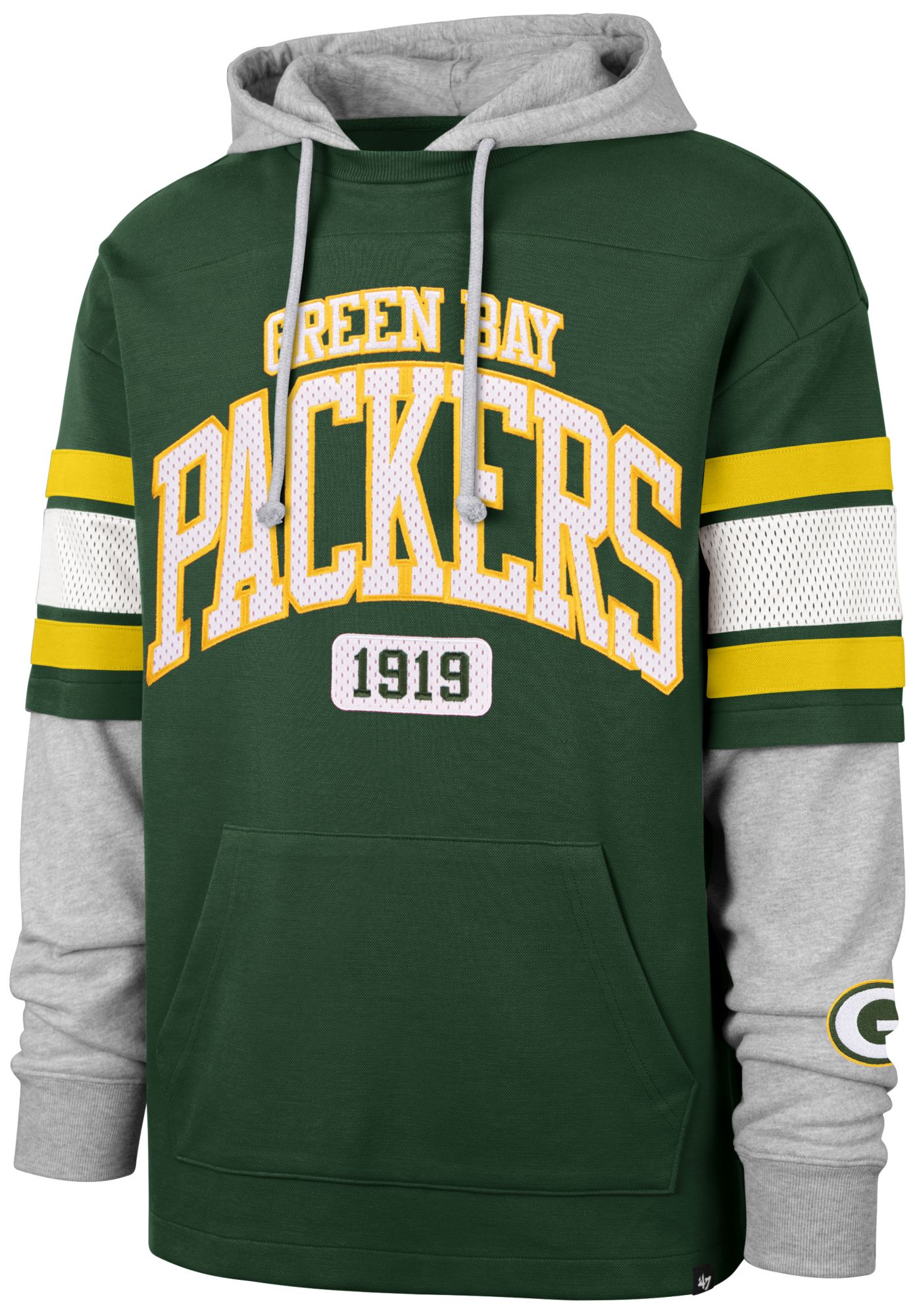 '47 Men's Green Bay Packers Bridge Pass Hoodie