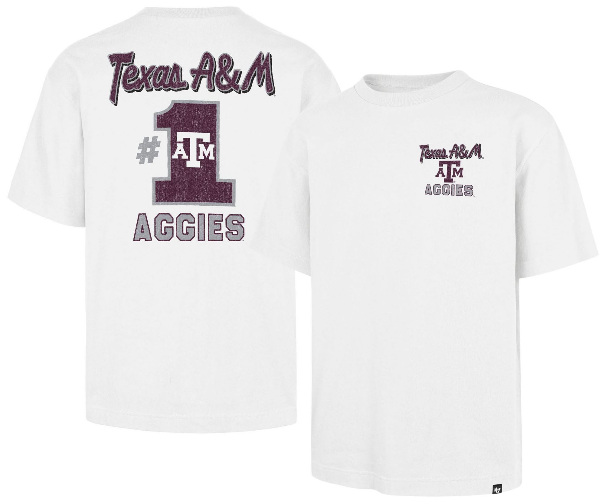 '47 Men's Texas A&amp;M Aggies White Big and Tall T-Shirt
