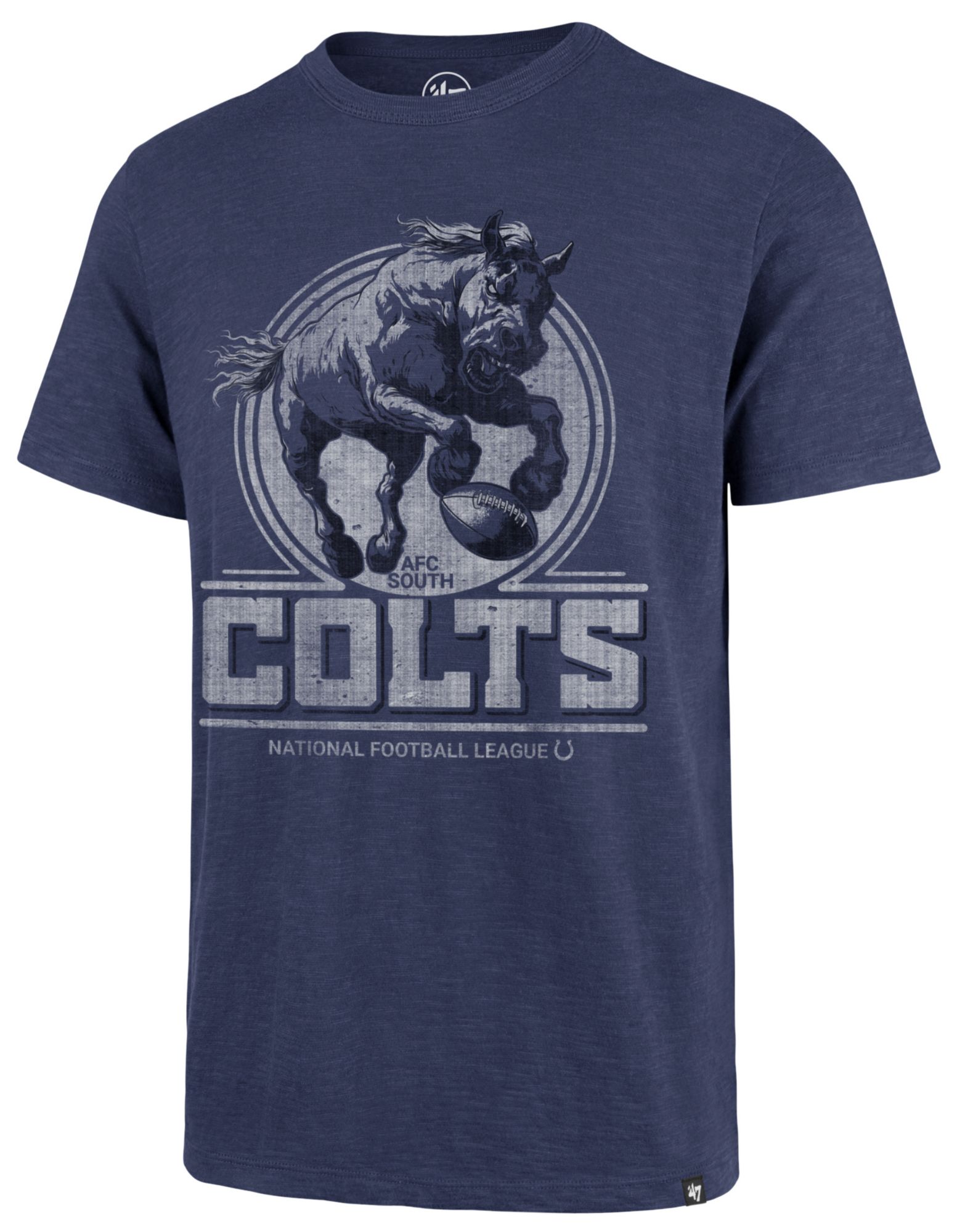 '47 Men's Indianapolis Colts Bleacher Blue Mascot Scrum T-Shirt