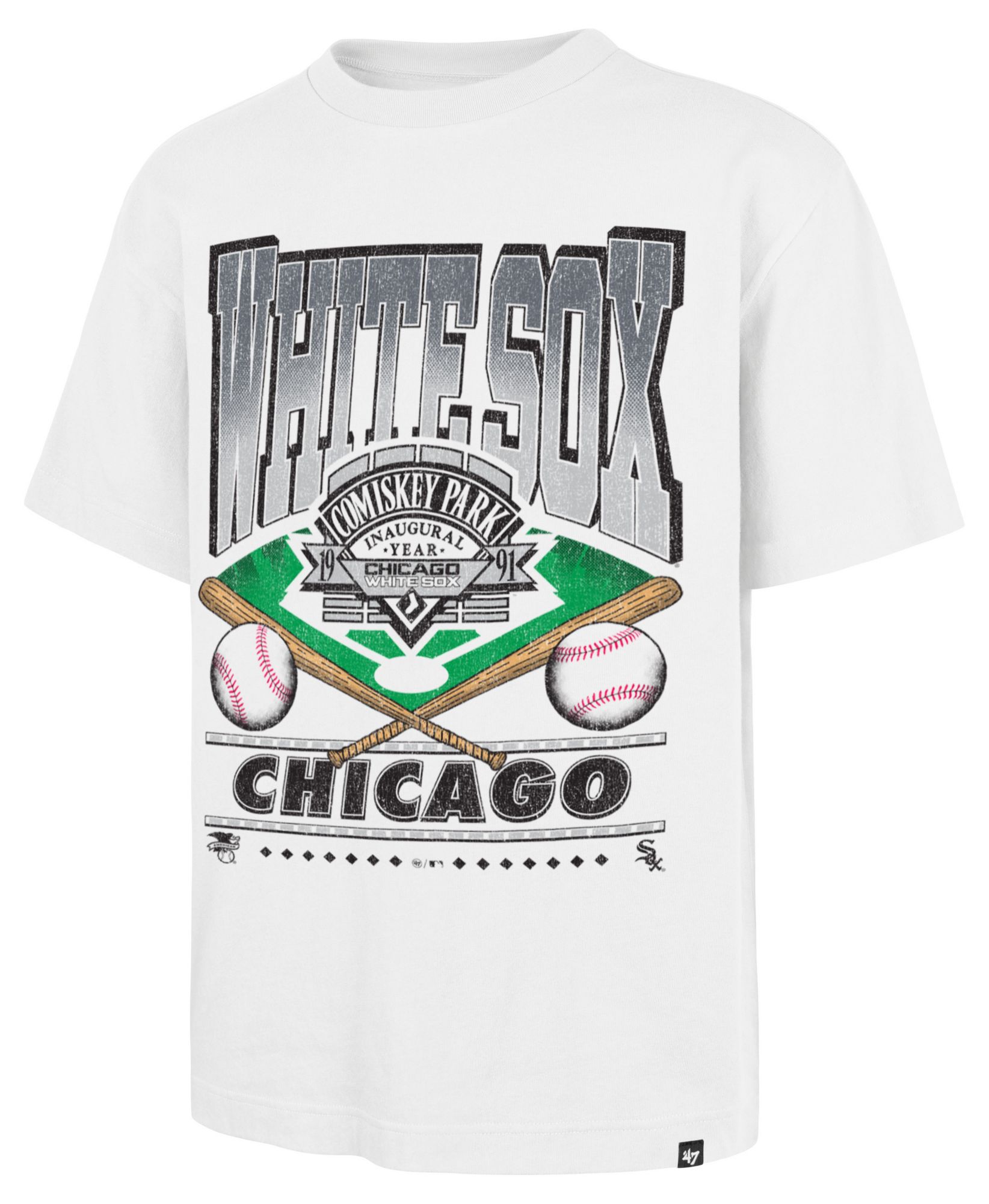 '47 Men's Chicago White Sox White Cooperstown Straight Shot Foundation T-Shirt