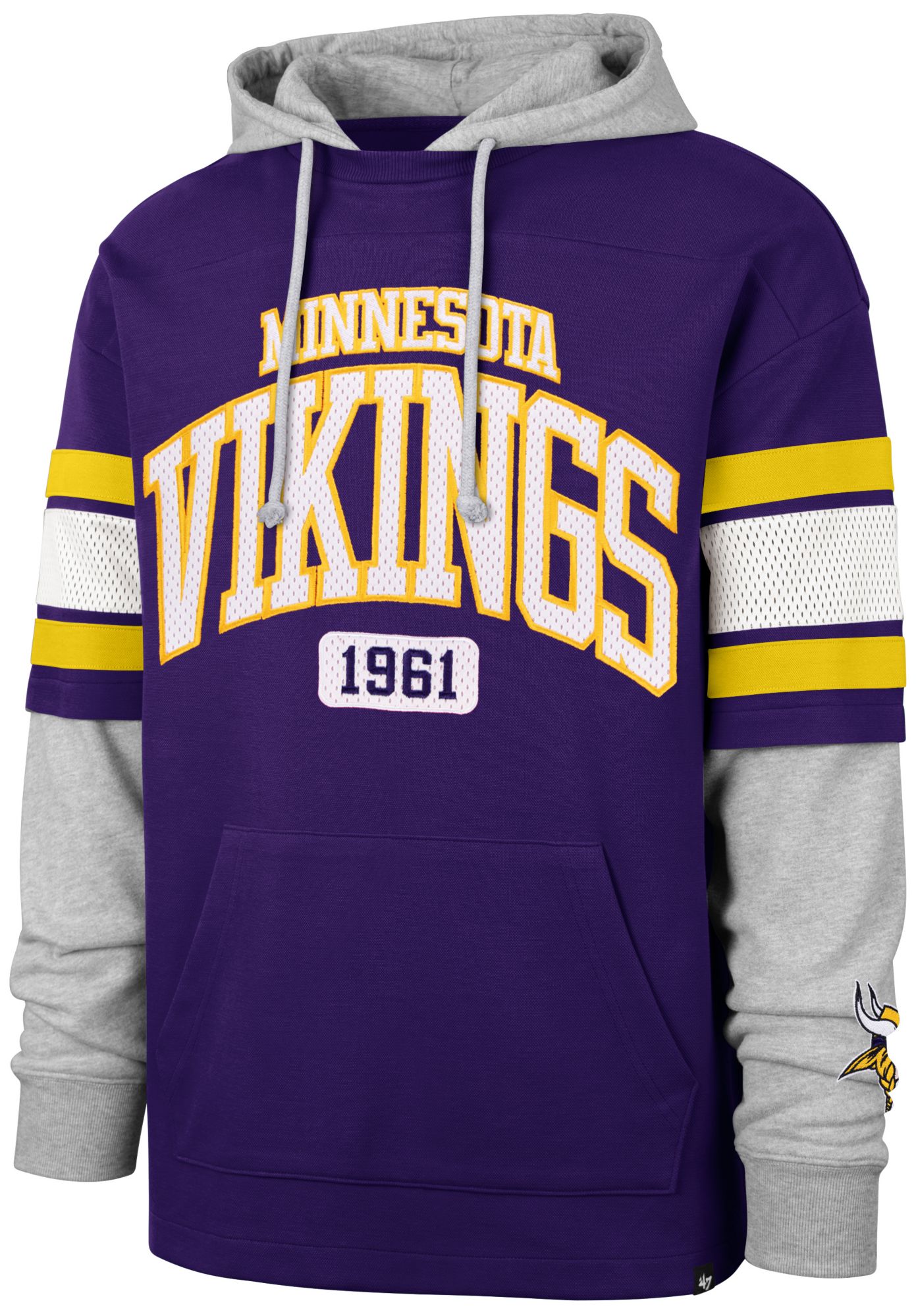 '47 Men's Minnesota Vikings Bridge Pass Hoodie