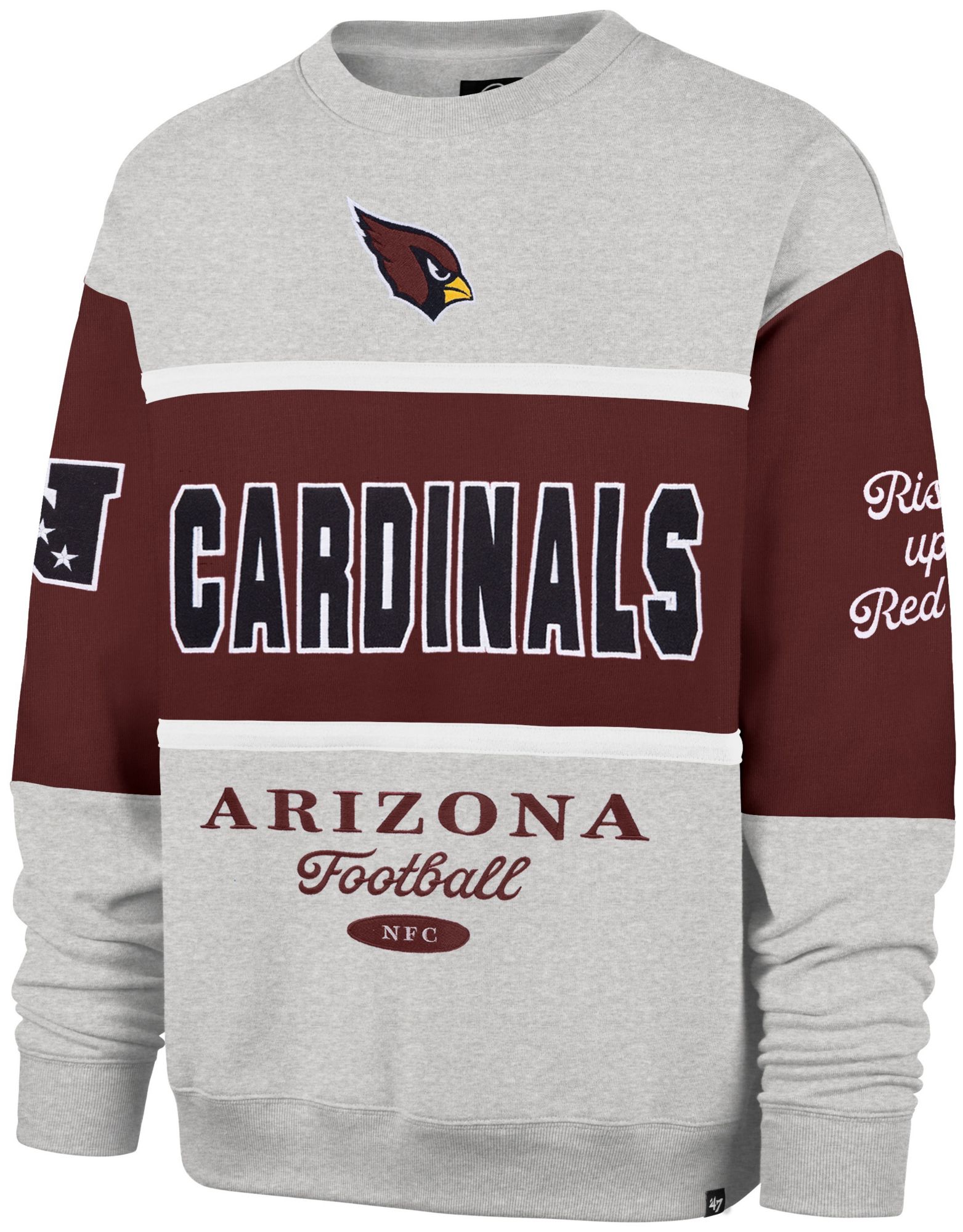 '47 Men's Arizona Cardinals Blockfield Crewneck Sweatshirt