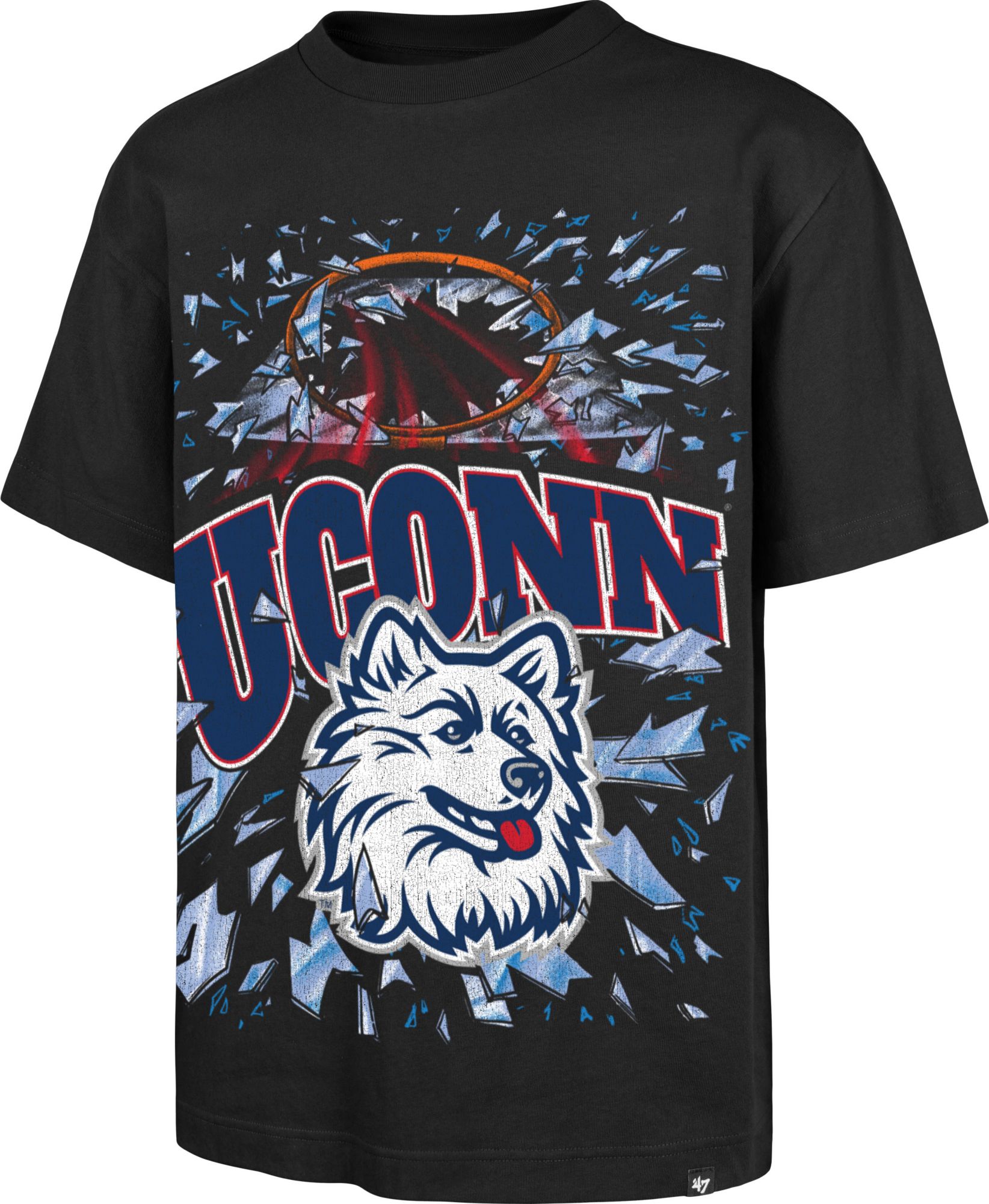 '47 Men's UConn Huskies Black Shattered Foundation T-Shirt