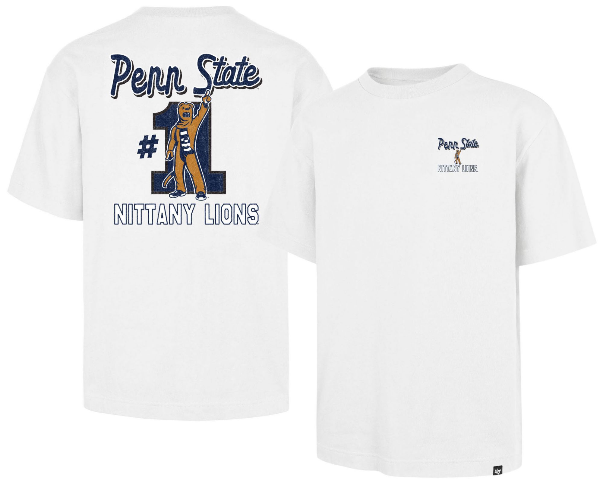'47 Men's Penn State Nittany Lions White Big and Tall T-Shirt