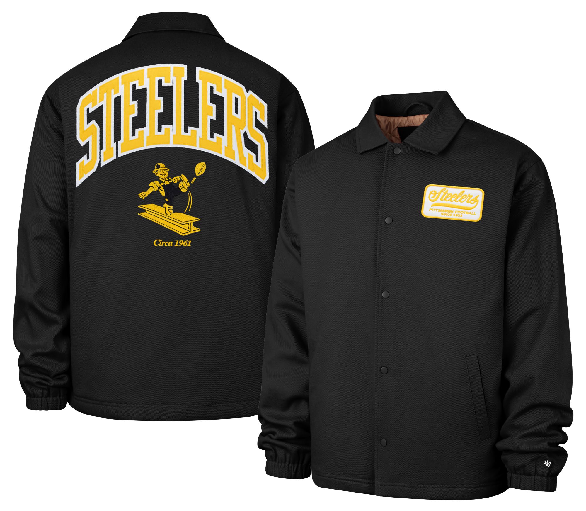 '47 Men's Pittsburgh Steelers Retread Coaches Jacket