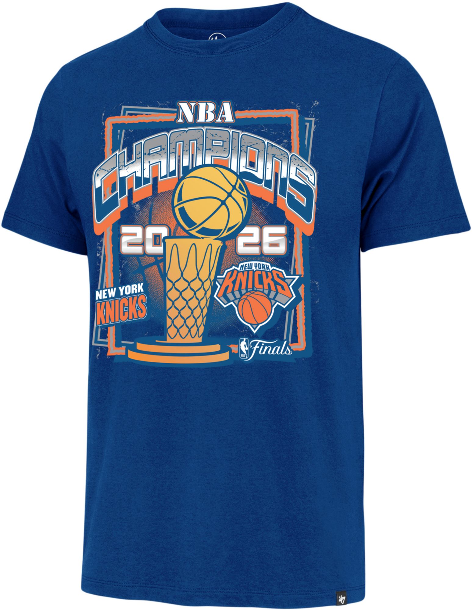 '47 Adult 2026 NBA Champions New York Knicks Blue T-Shirt