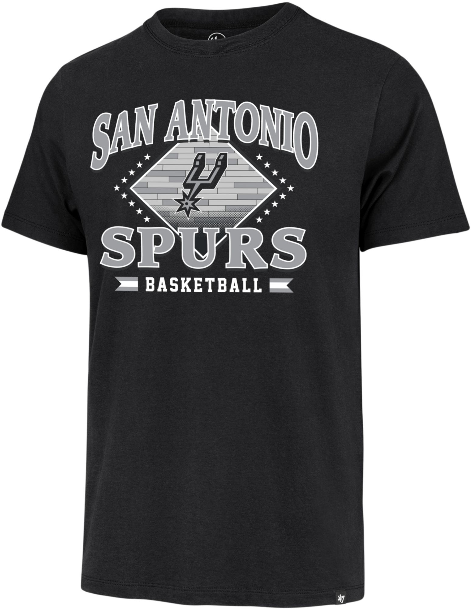 '47 Men's San Antonio Spurs Black Regional Franklin T-Shirt