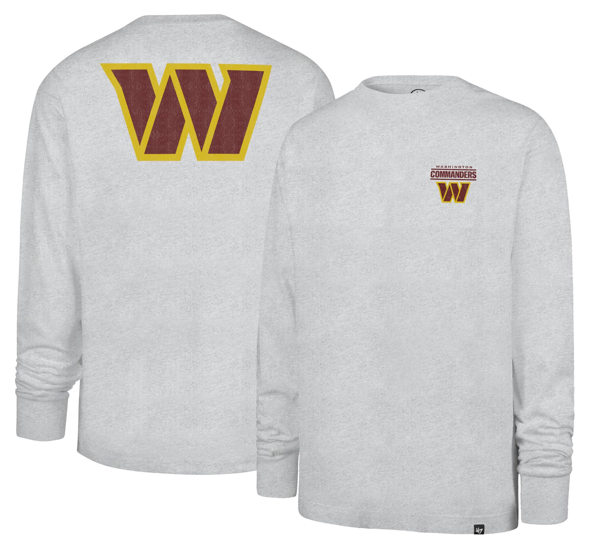 '47 Men's Washington Commanders Grey Alumnus Long Sleeve Shirt