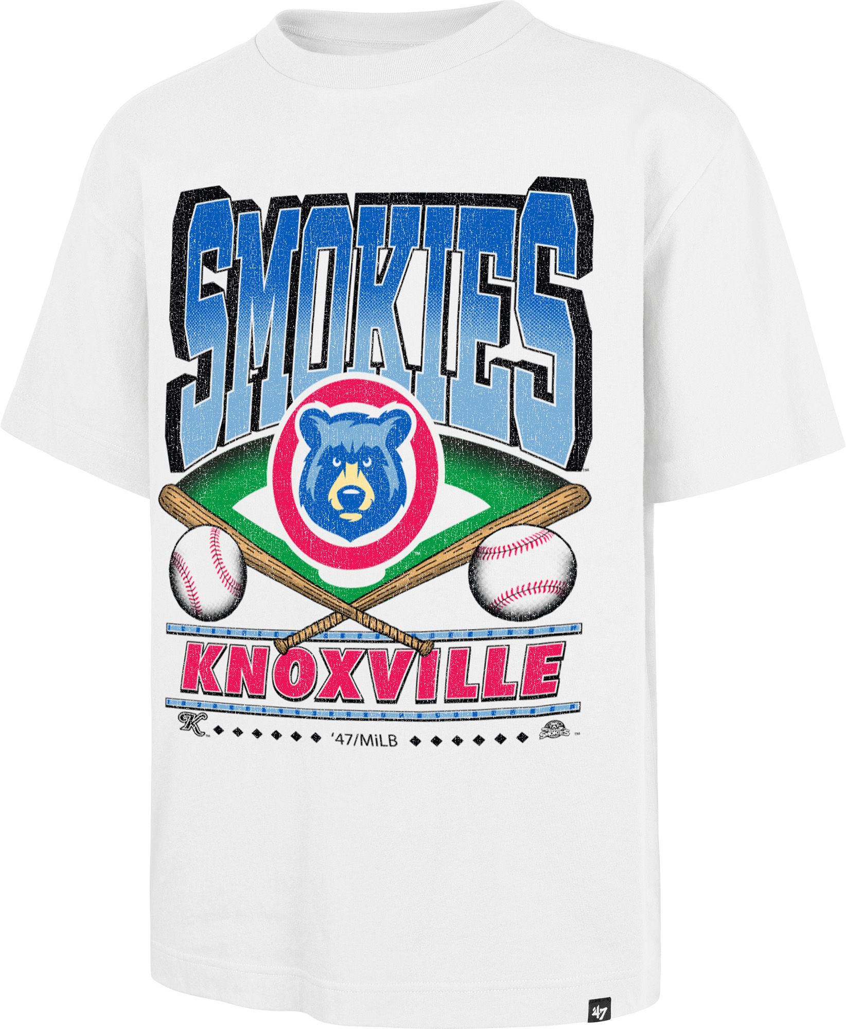 '47 Men's Tennessee Smokies White Straight Shot Franklin T-Shirt