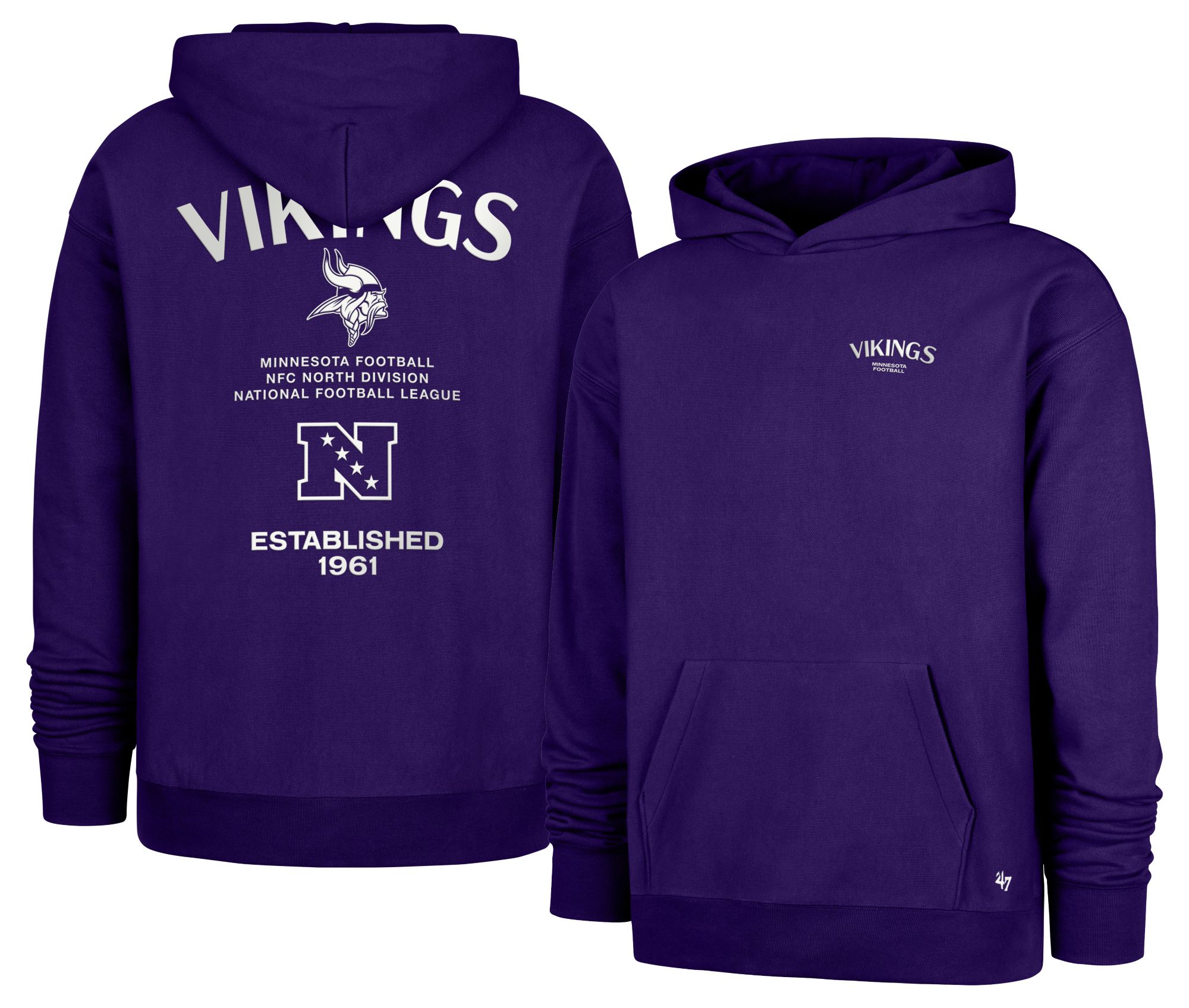 '47 Men's Minnesota Vikings Bridge Pass Hoodie