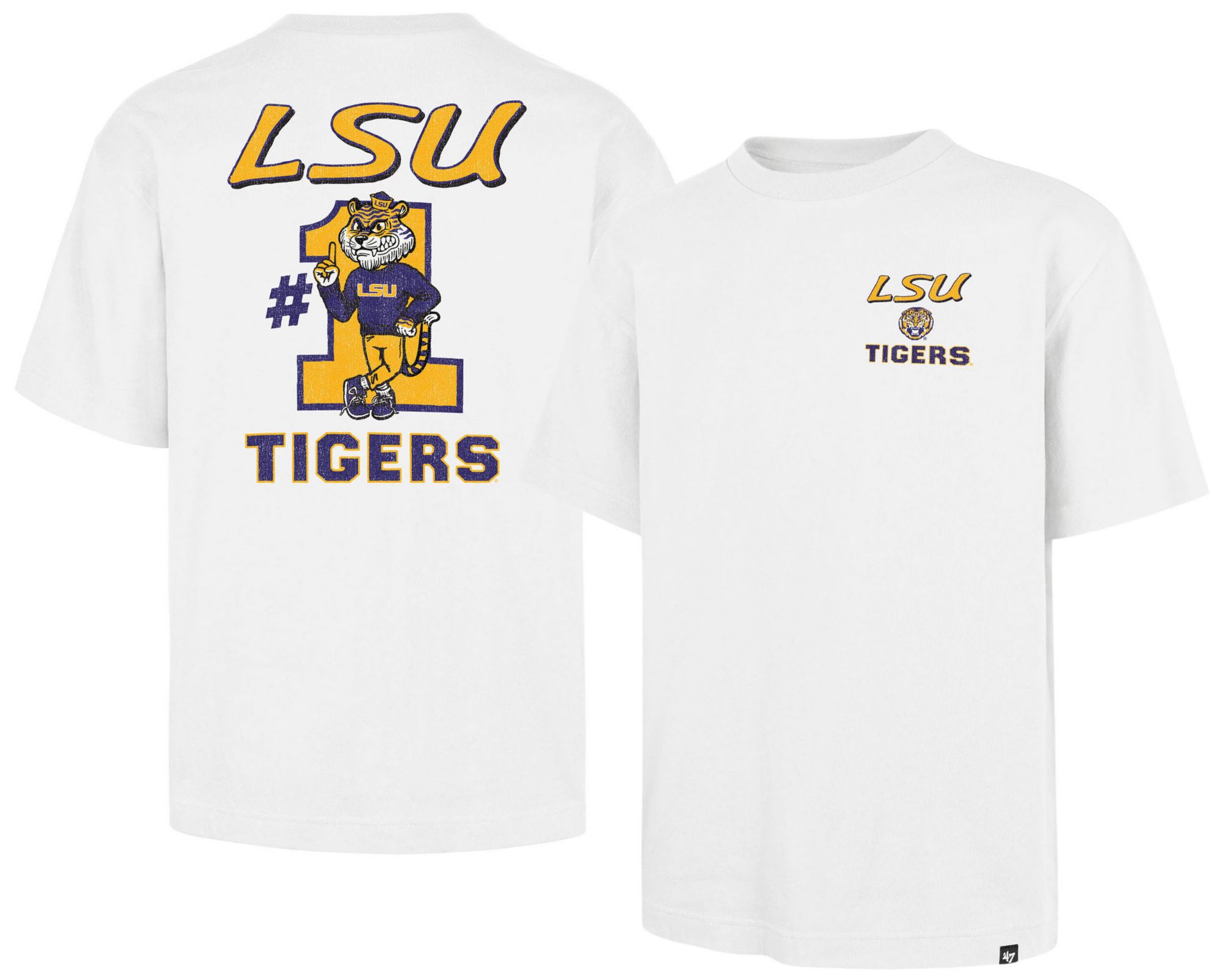 '47 Men's LSU Tigers White Big and Tall T-Shirt