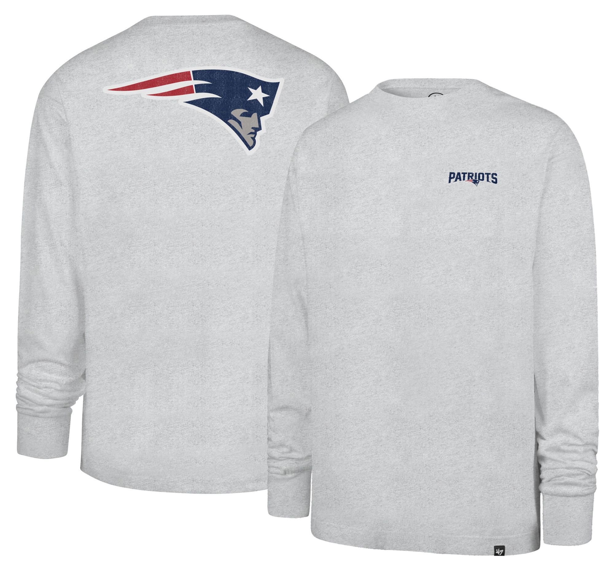 '47 Men's New England Patriots Grey Alumnus Long Sleeve Shirt