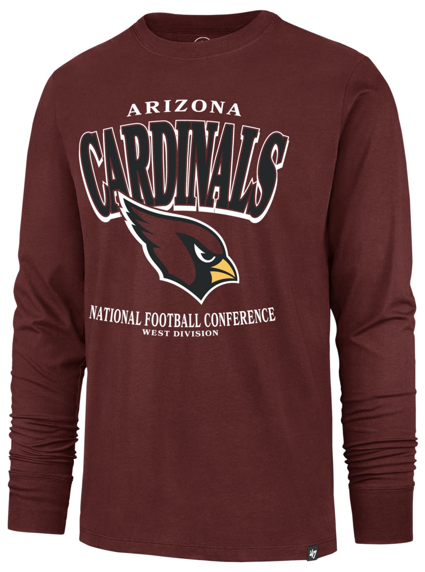 '47 Men's Arizona Cardinals Red Checkdown Franklin Long Sleeve Shirt