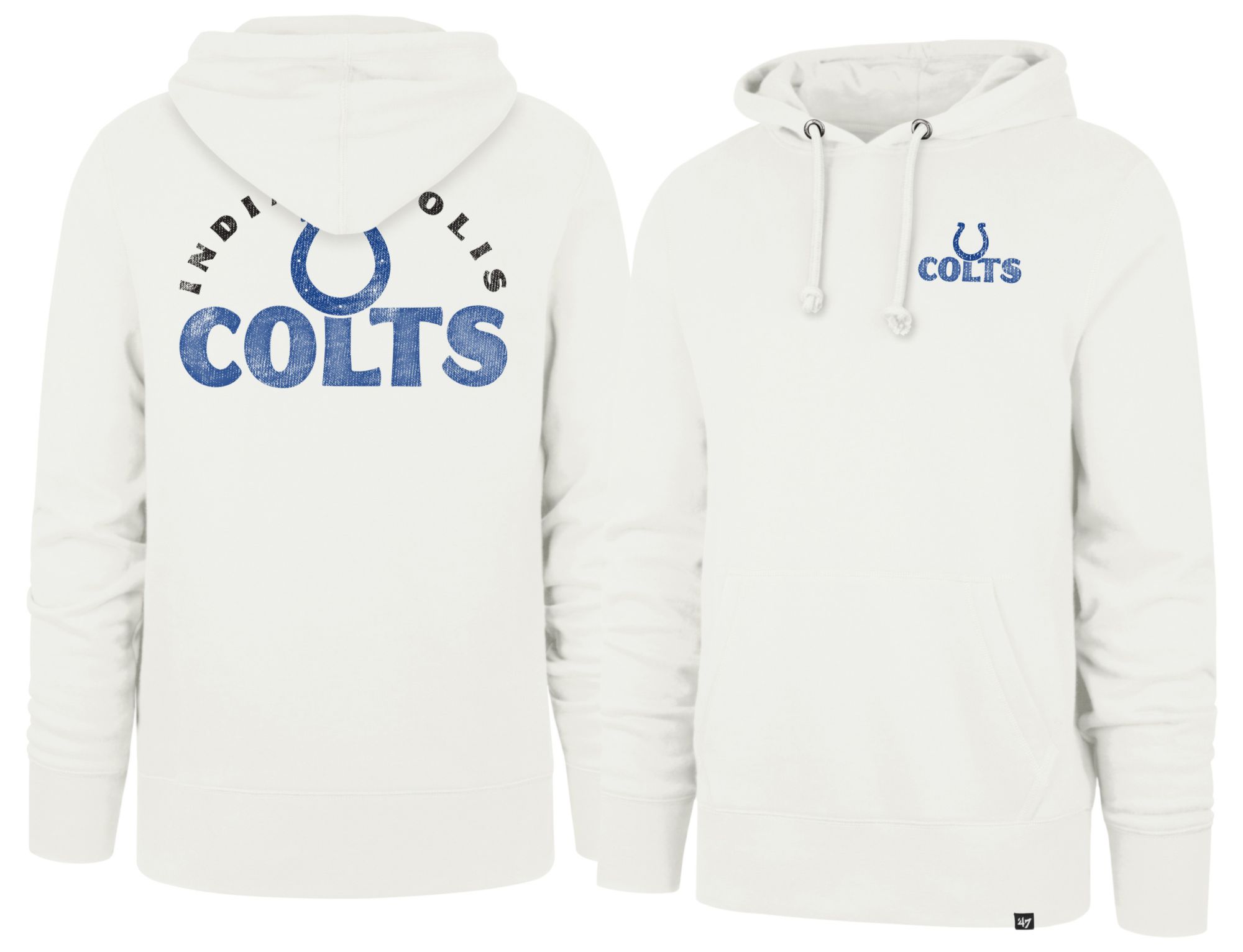 '47 Men's Indianapolis Colts Sandstone Arcitext Headline Fleece Hoodie