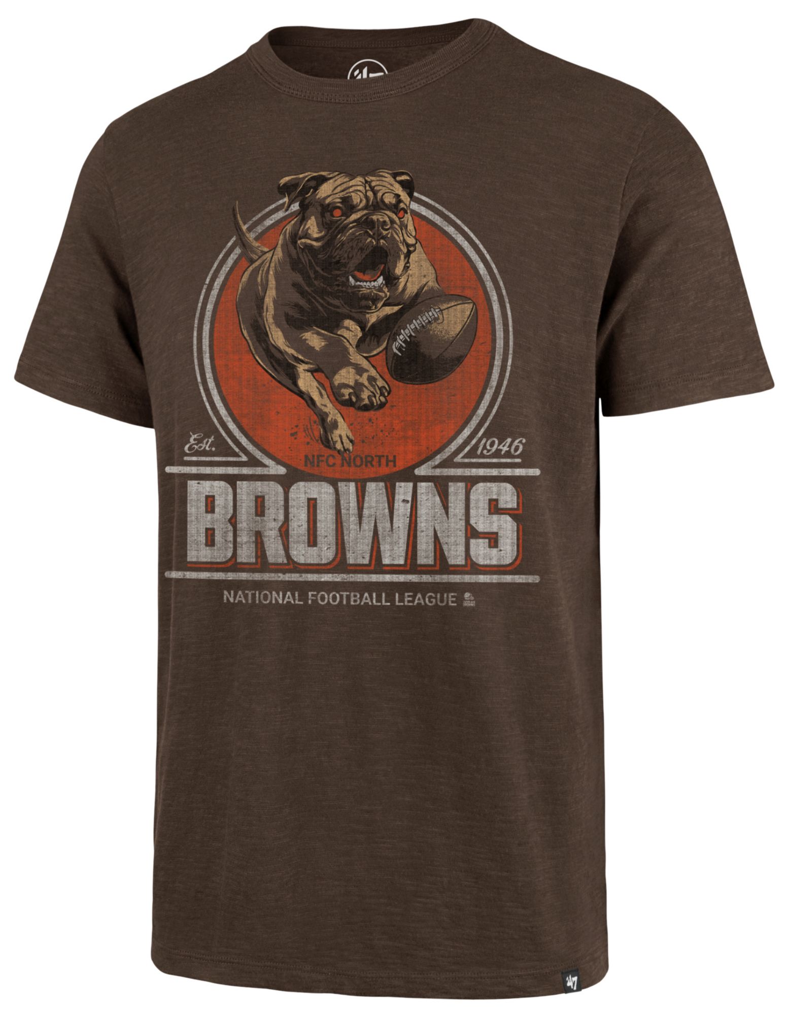 '47 Men's Cleveland Browns Brown Mascot Scrum T-Shirt