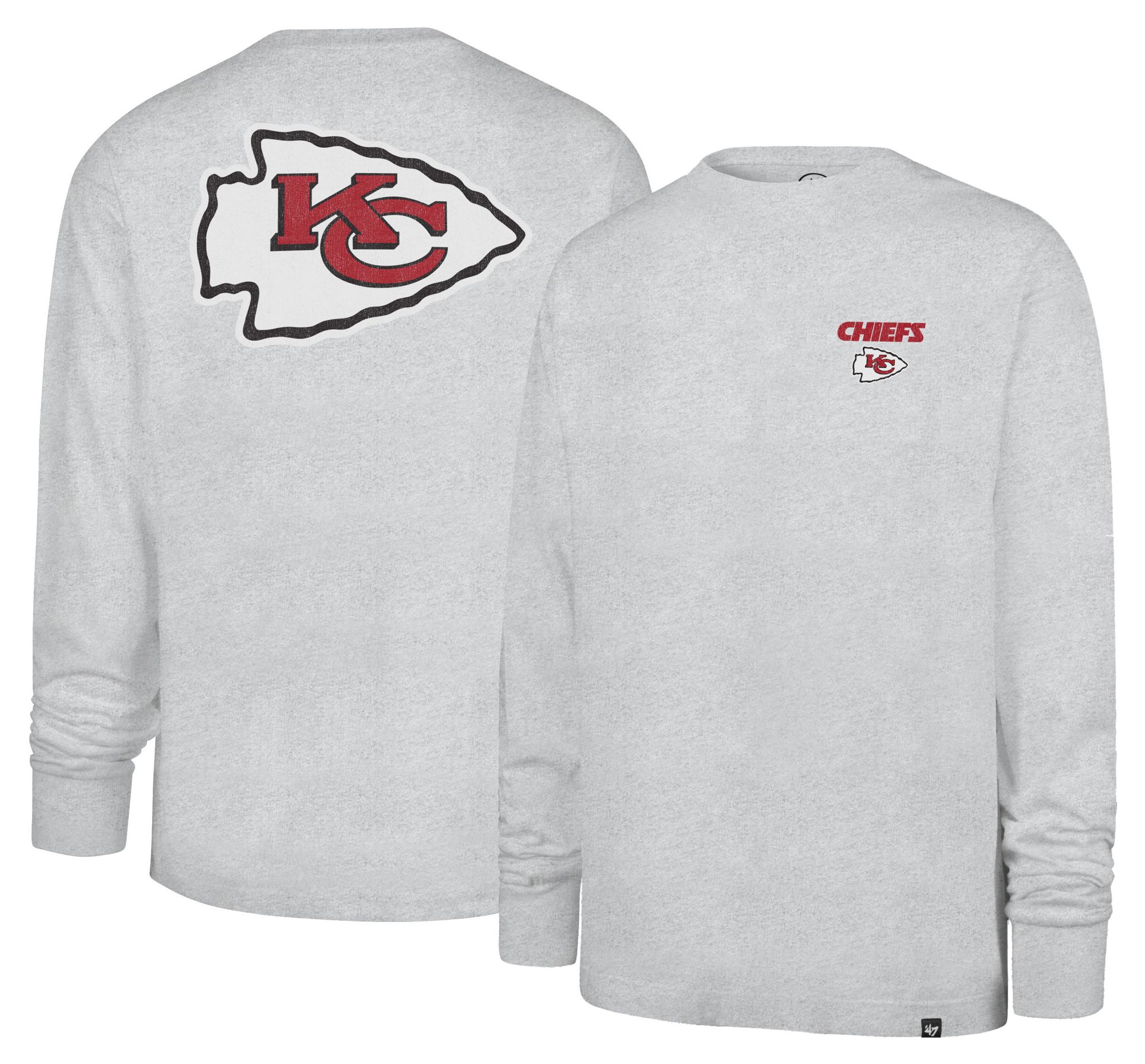 '47 Men's Kansas City Chiefs Grey Alumnus Long Sleeve Shirt