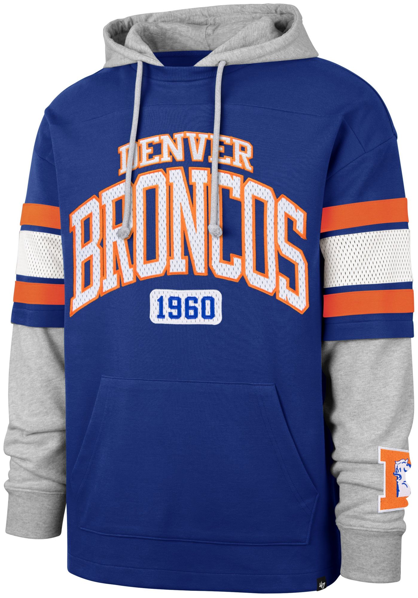 '47 Men's Denver Broncos Bridge Pass Hoodie