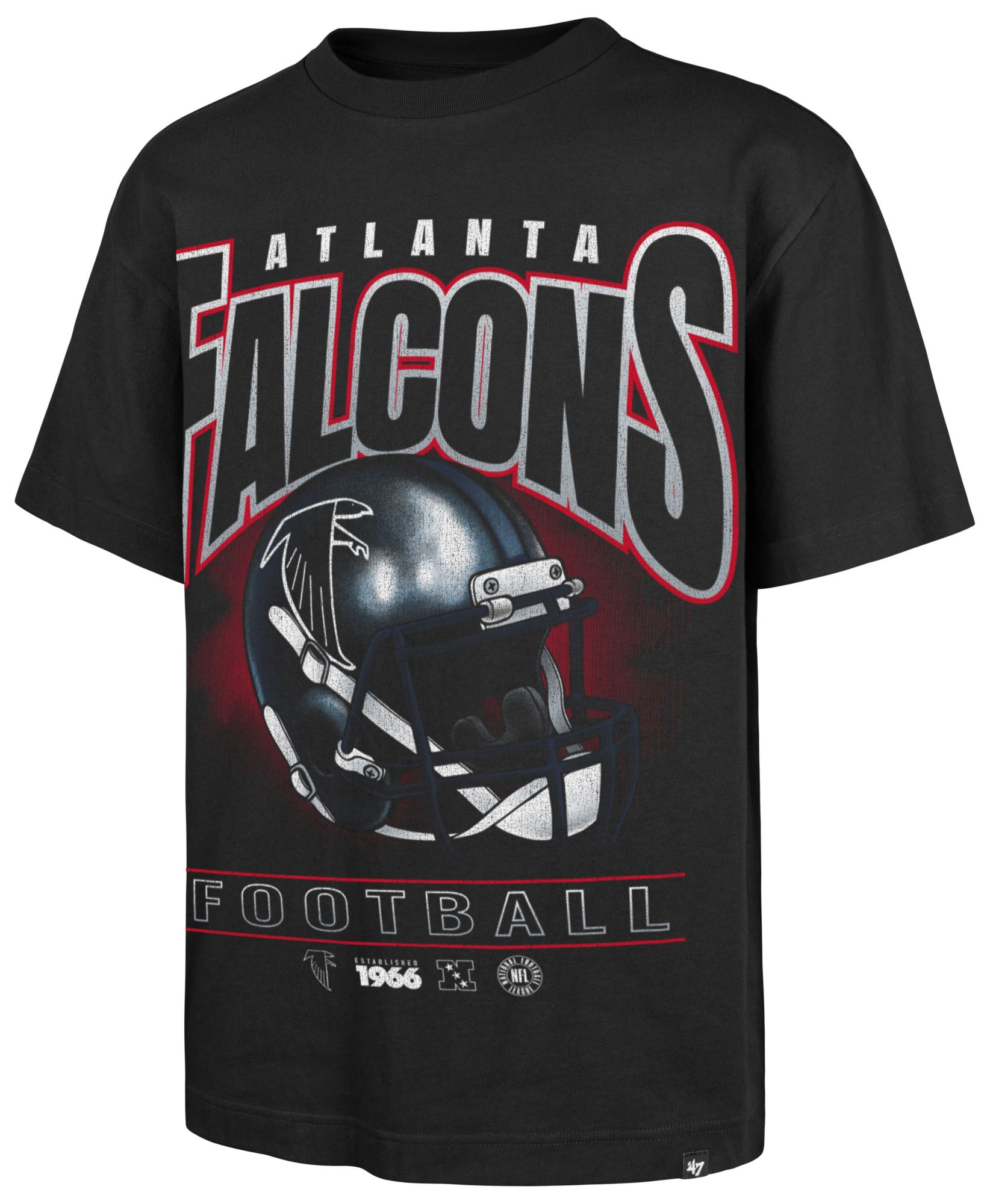 '47 Men's Atlanta Falcons Black Helmet T-Shirt