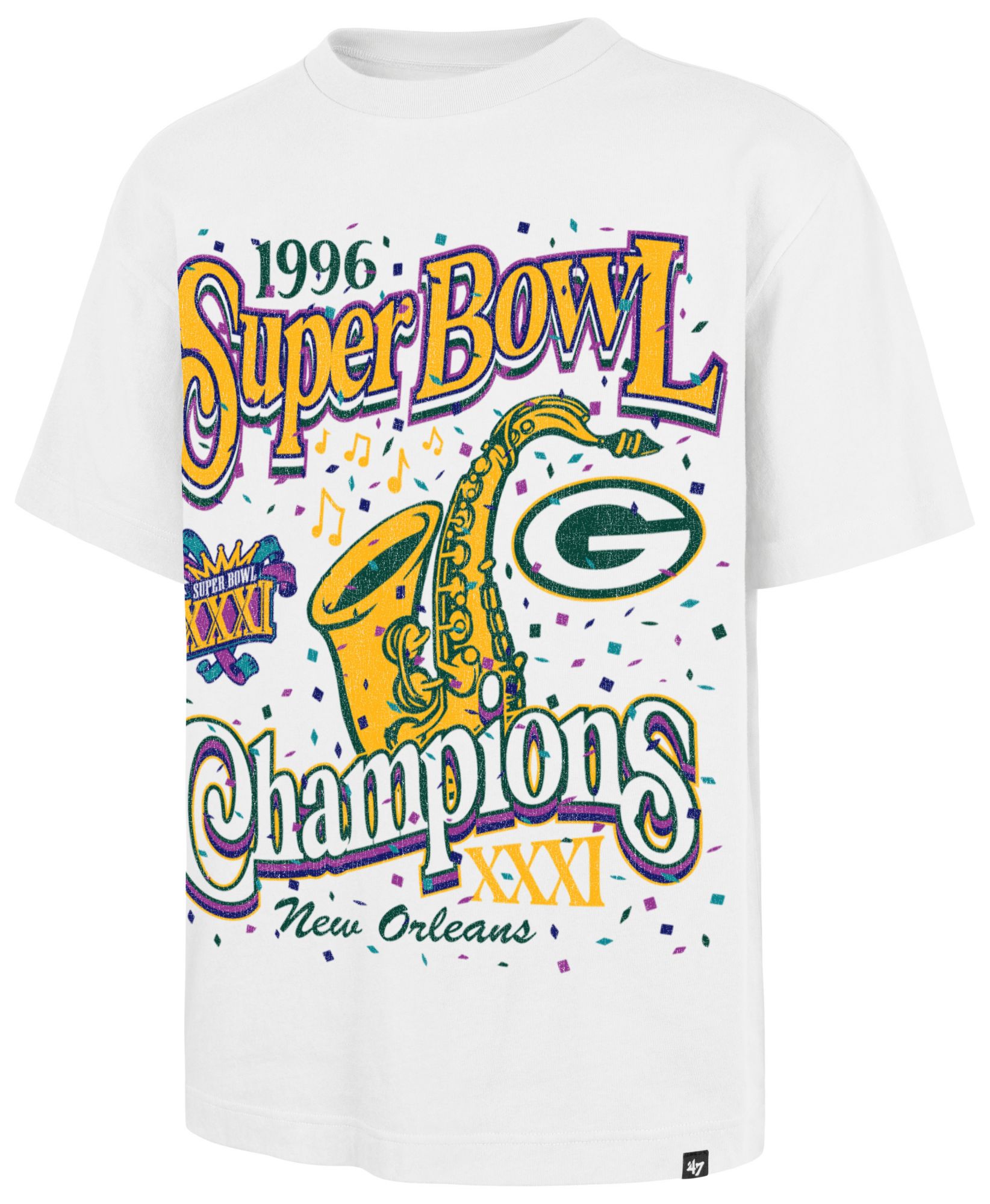 '47 Men's Green Bay Packers White Champs Foundation T-Shirt