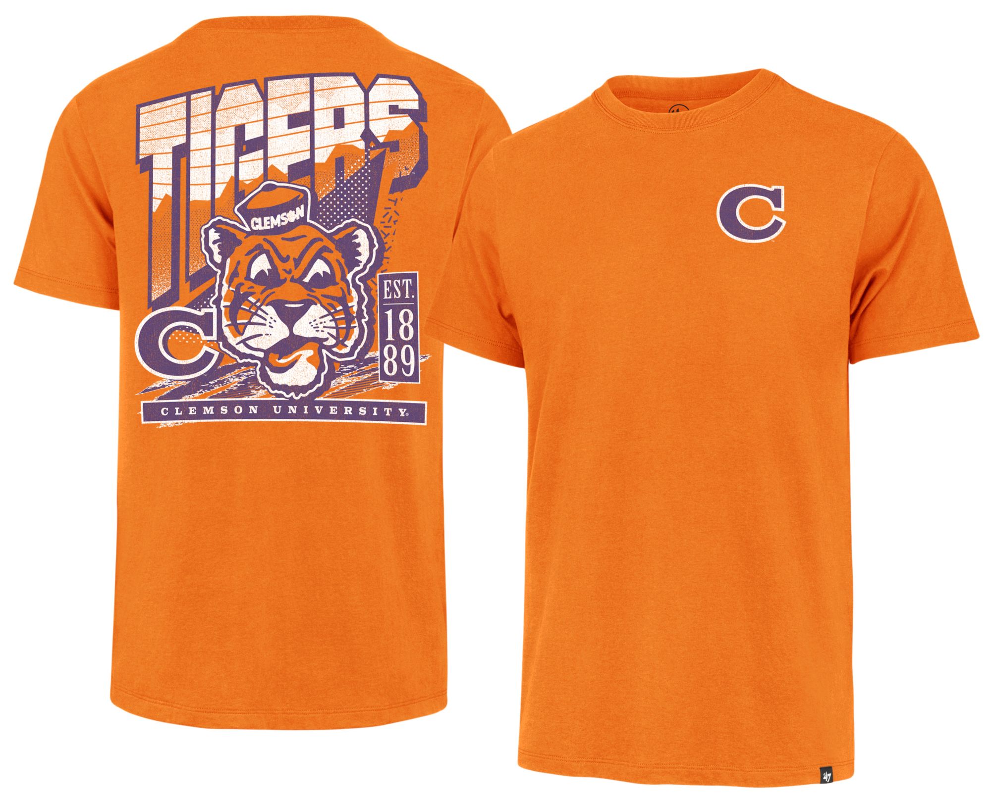 '47 Men's Clemson Tigers Signal Orange Reppin' T-Shirt