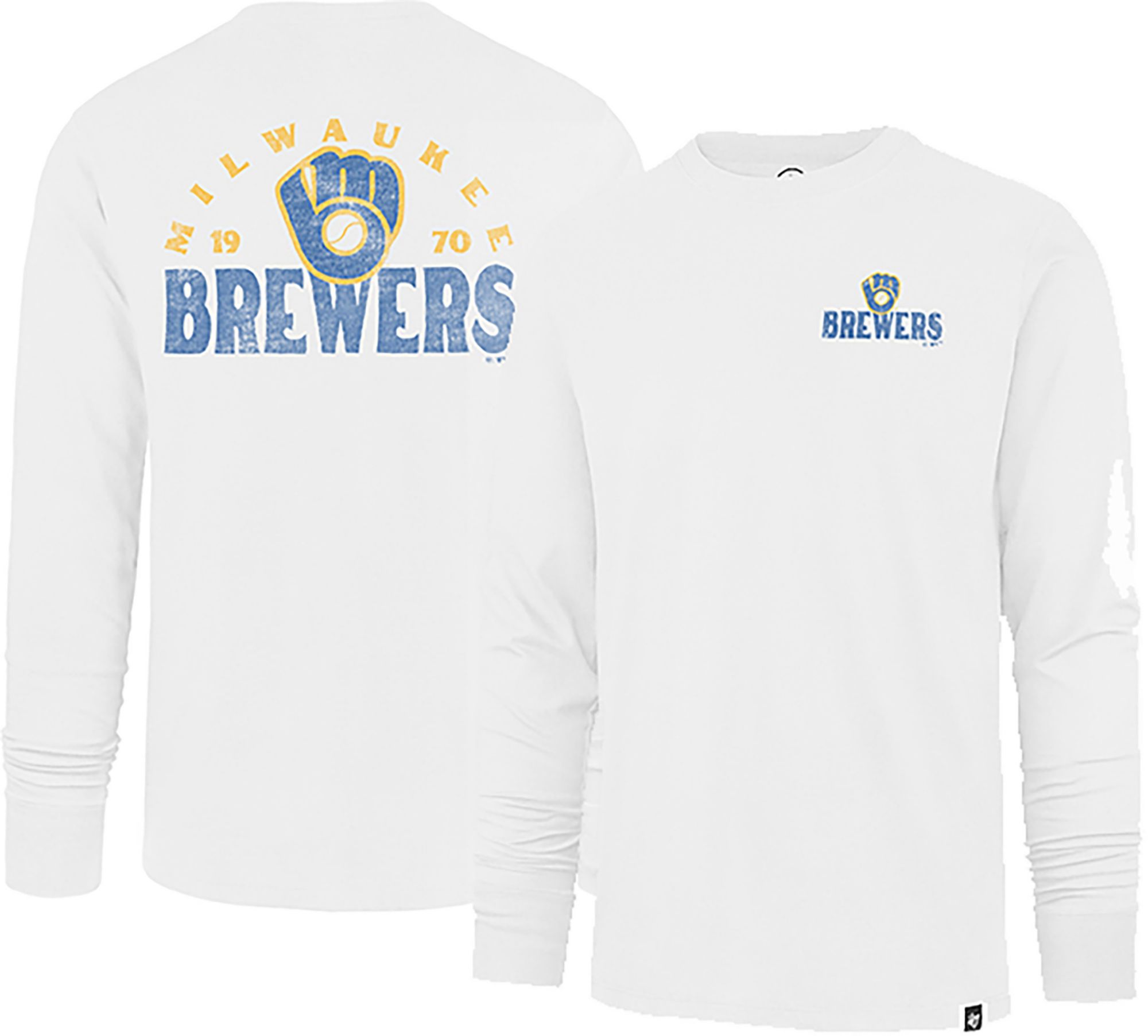 '47 Men's Milwaukee Brewers Cooperstown Arcitext Long Sleeve Shirt