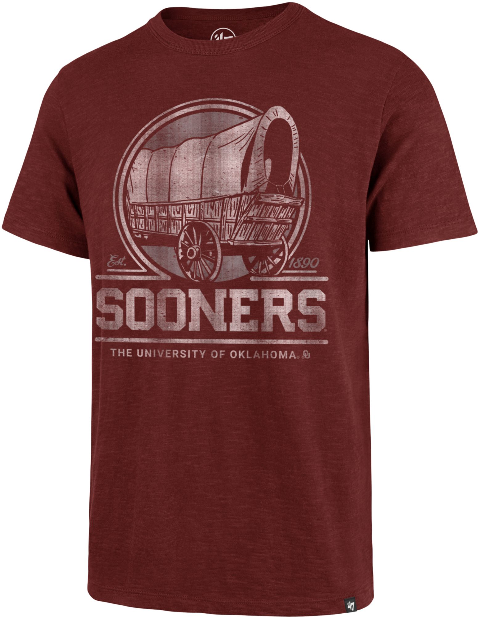 '47 Men's Oklahoma Wagon Emblem Mark Scrum Short Sleeve T-shirt