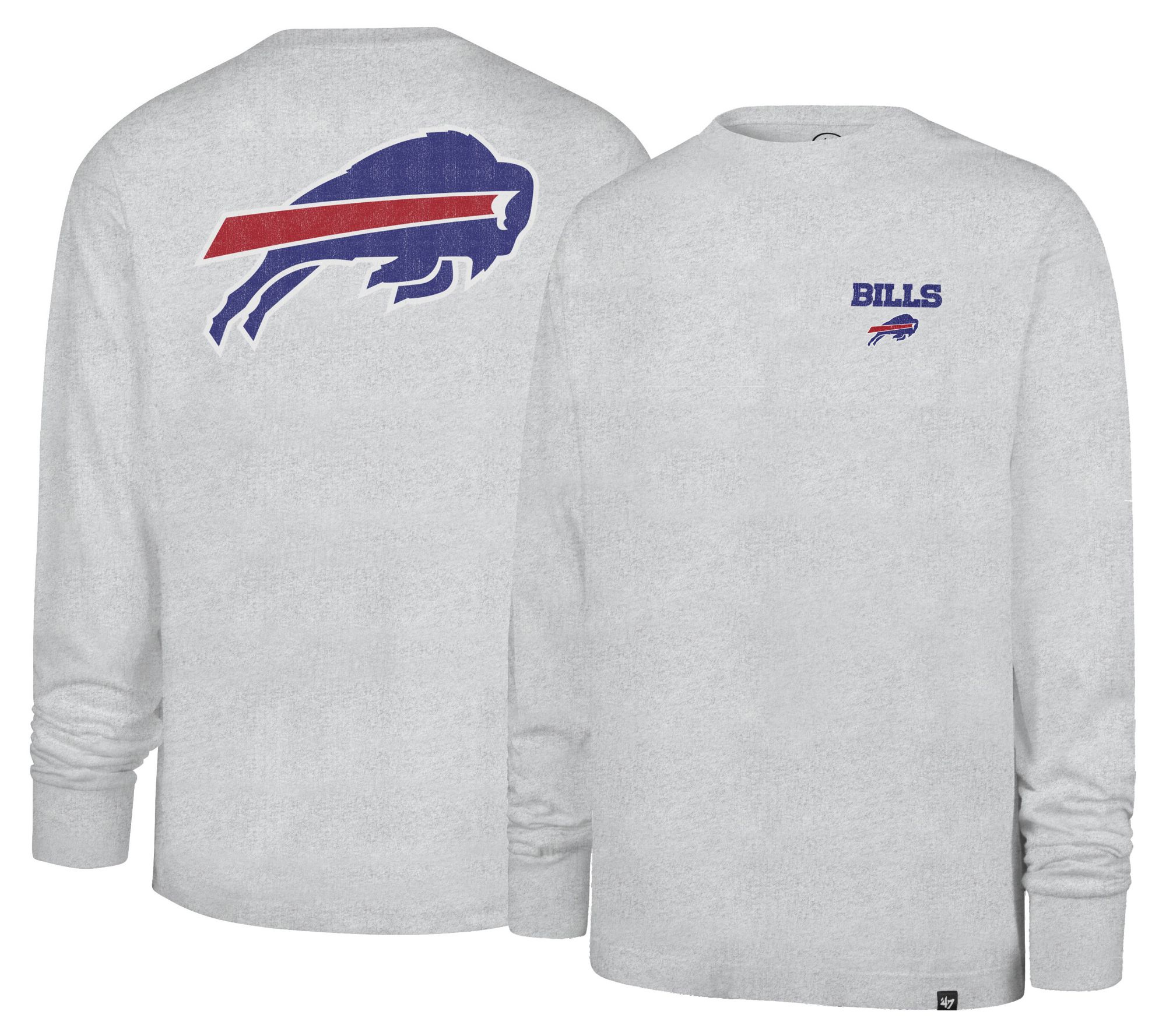 '47 Men's Buffalo Bills Grey Alumnus Long Sleeve Shirt