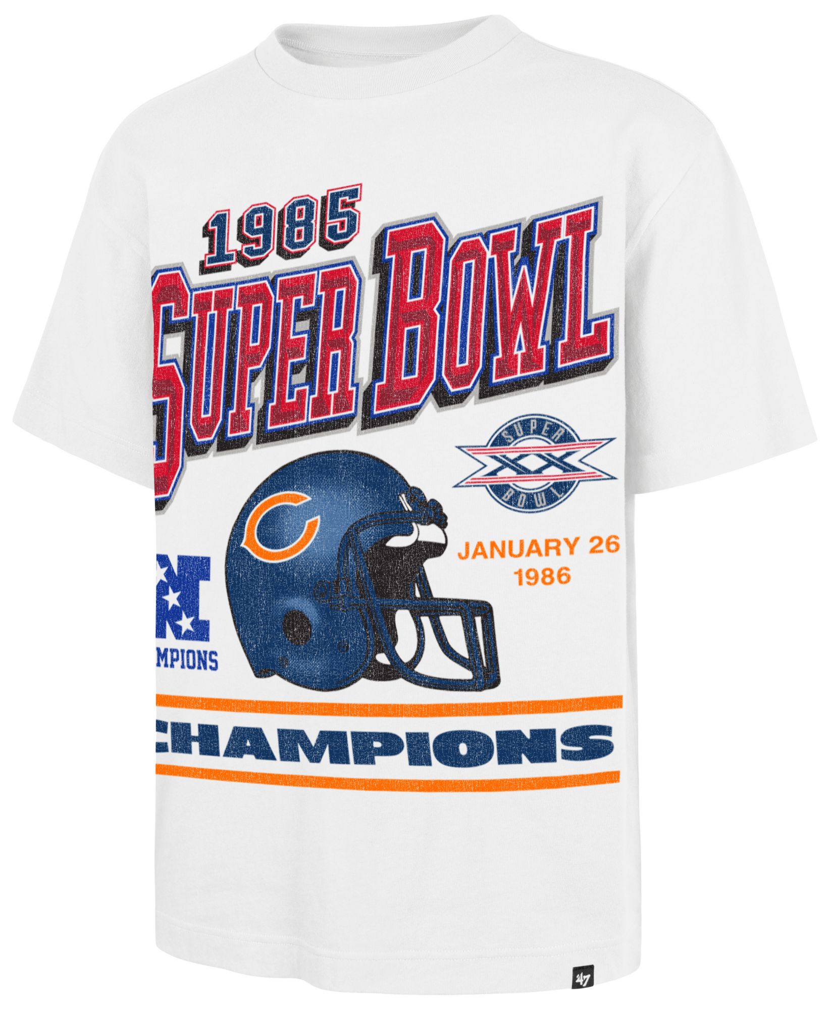 '47 Men's Chicago Bears White Champs Foundation T-Shirt