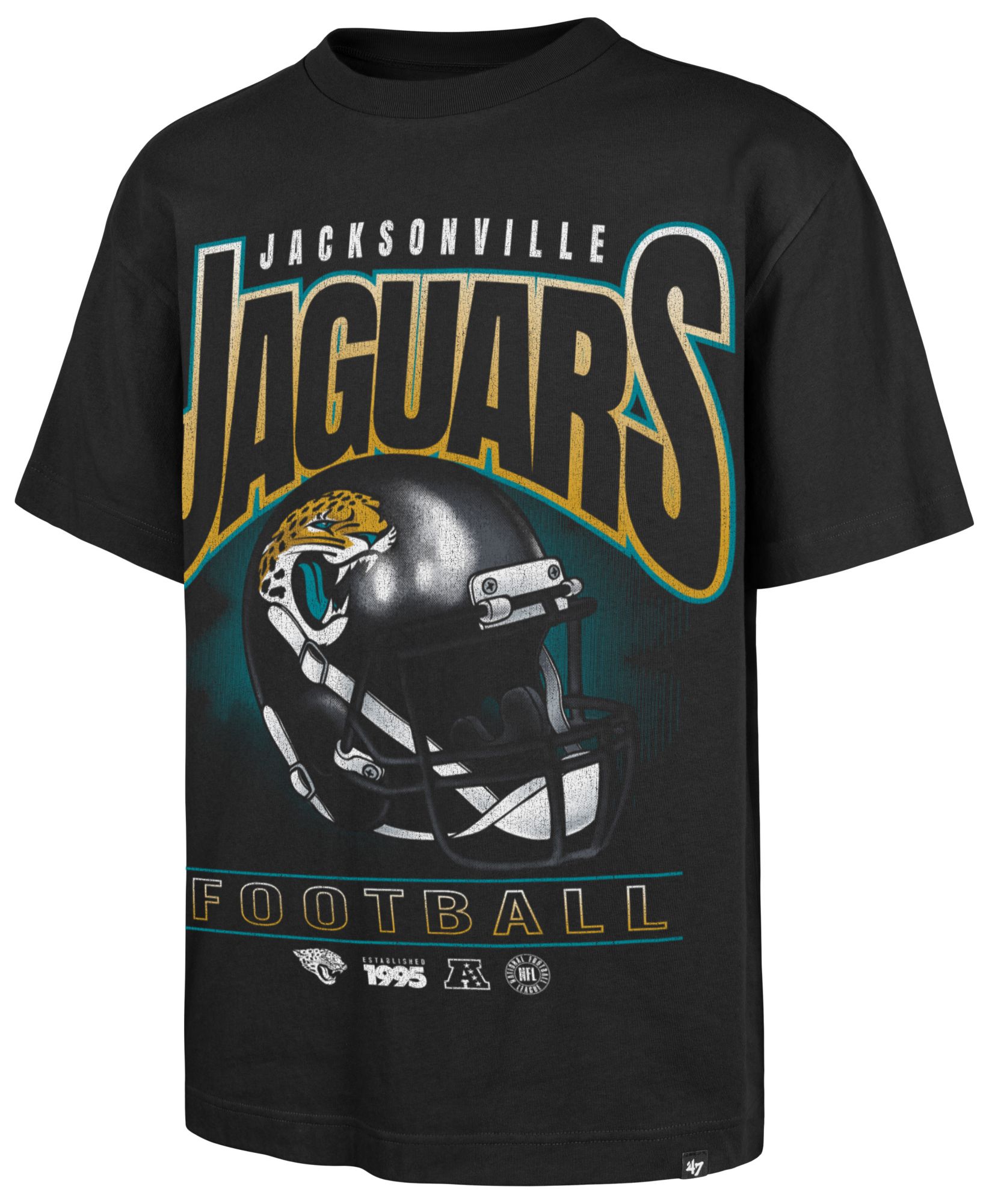 '47 Men's Jacksonville Jaguars Black Helmet T-Shirt