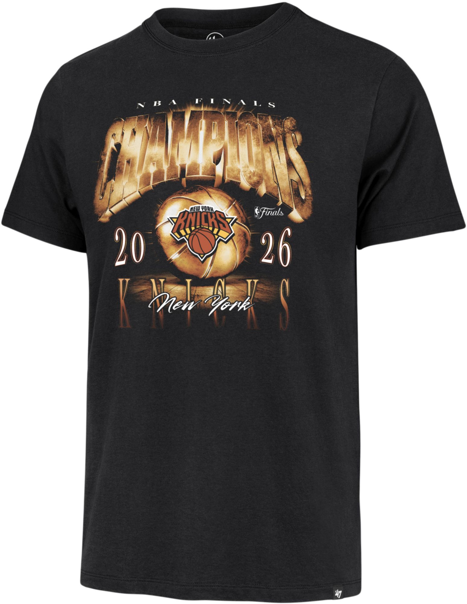 '47 Adult 2026 NBA Champions New York Knicks Franklin Black T-Shirt