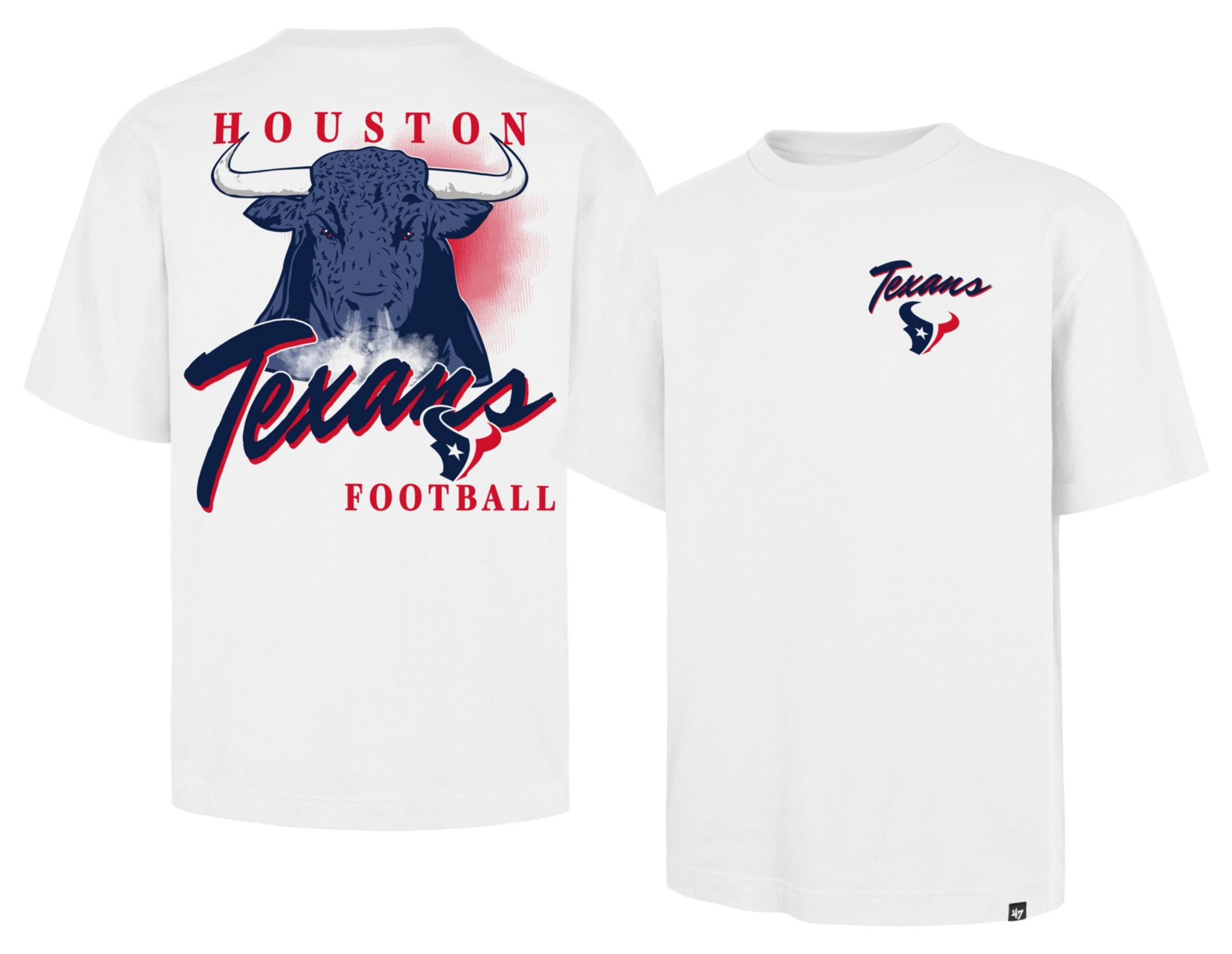 '47 Men's Houston Texans White Backer Foundation T-Shirt