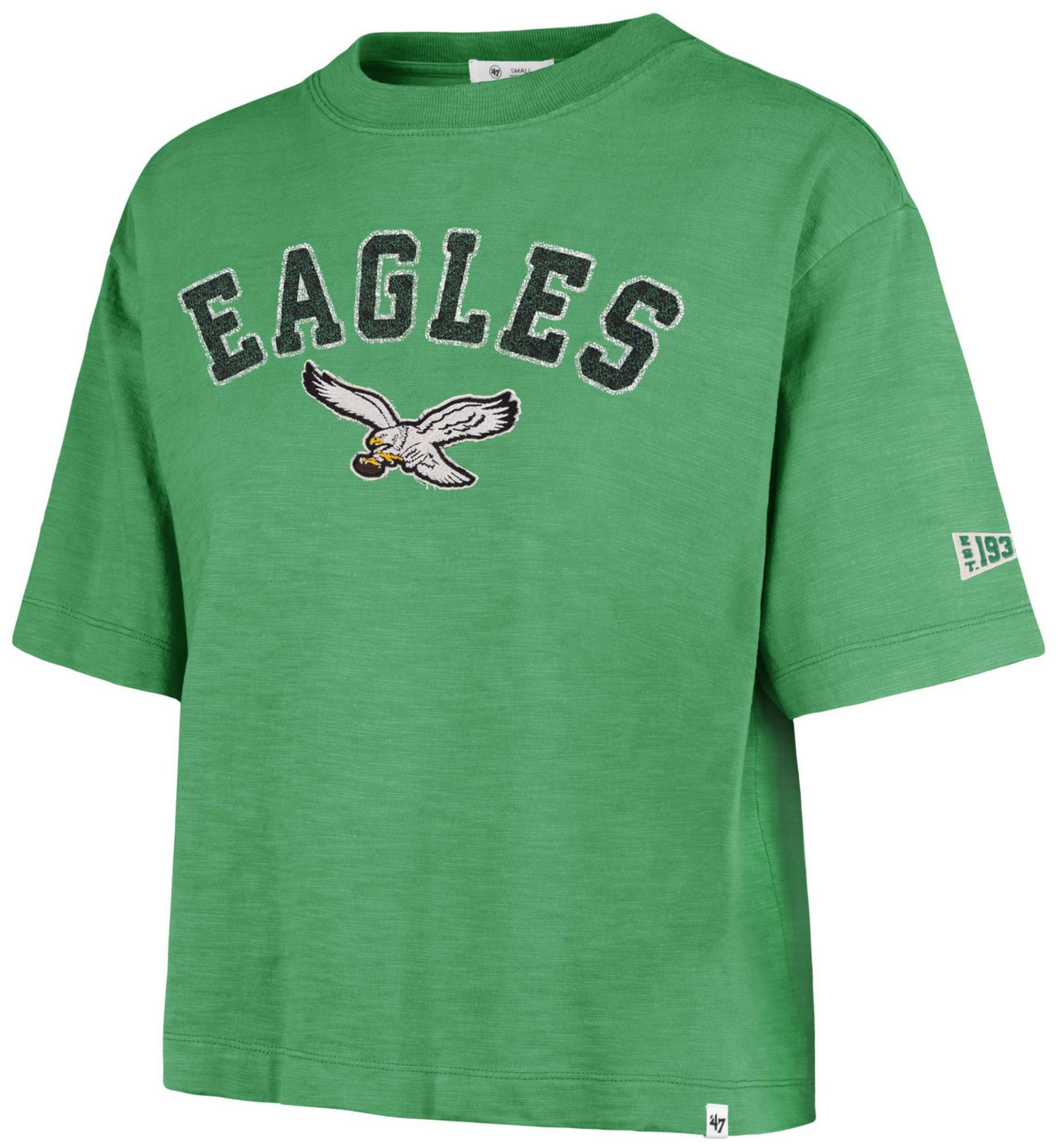 47 Women's Philadelphia Eagles Mixed Green Elmore Slub T-Shirt