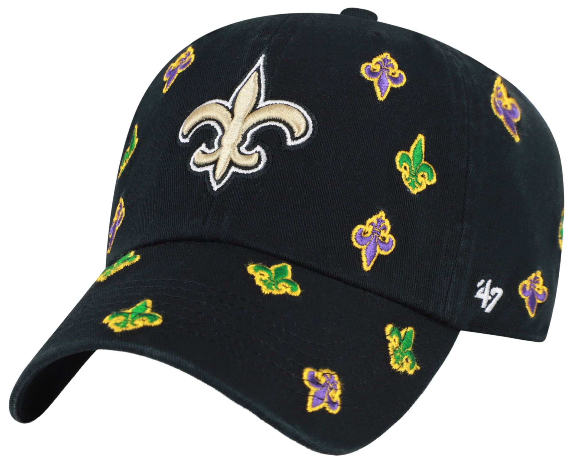 '47 Women's New Orleans Saints Black Confetti Clean Up Adjustable Hat