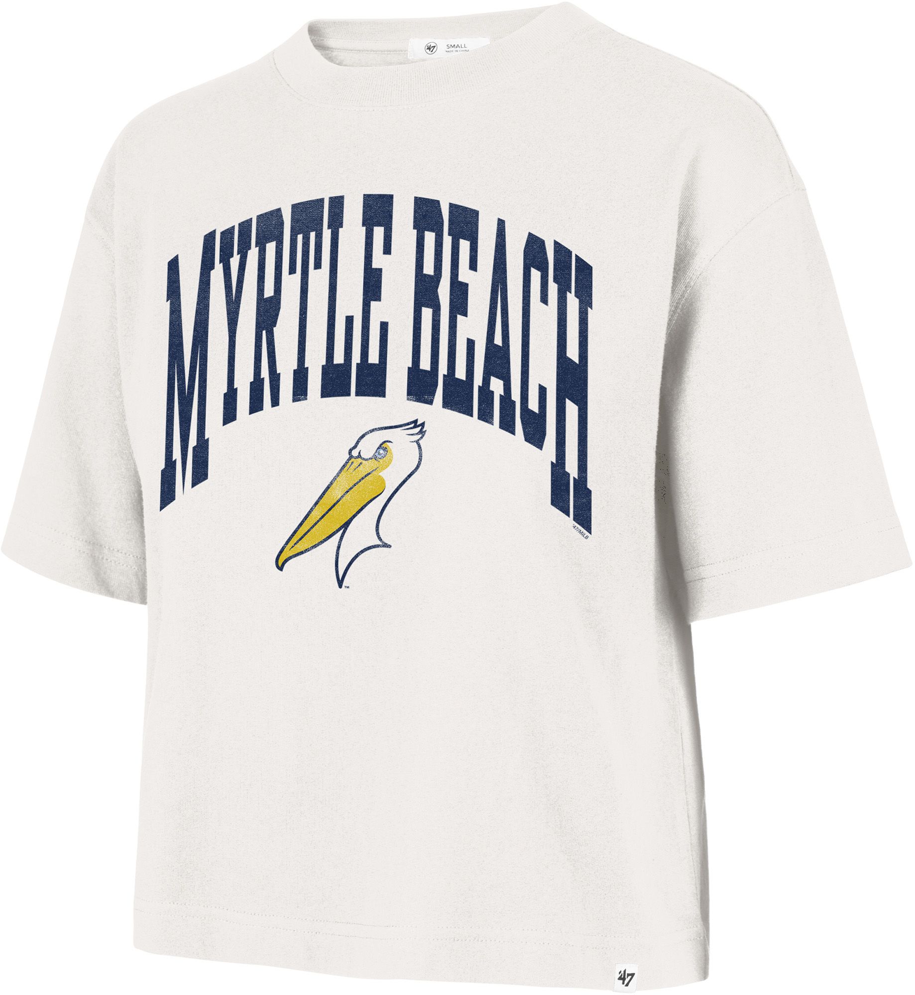 '47 Women's Myrtle Beach Pelicans Cream Shale City T-Shirt