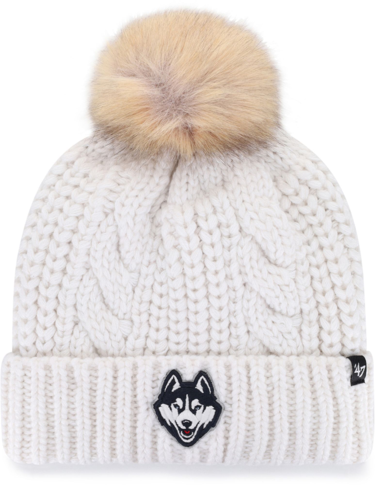 '47 Women's UConn Huskies Meeko Cuffed Knit Pom Beanie
