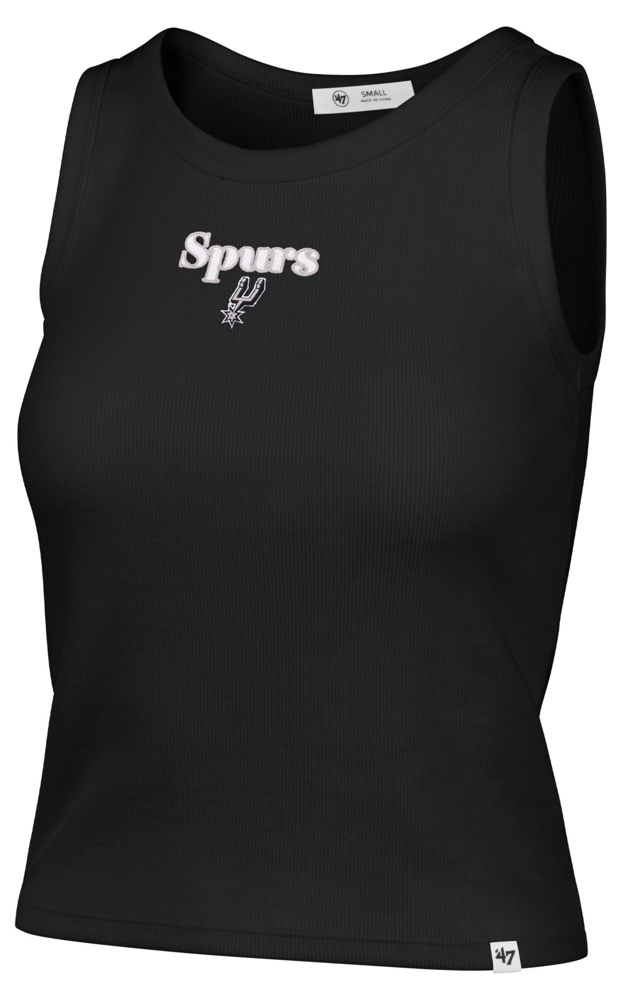 '47 Women's San Antonio Spurs Black Baby Rib Tank Top
