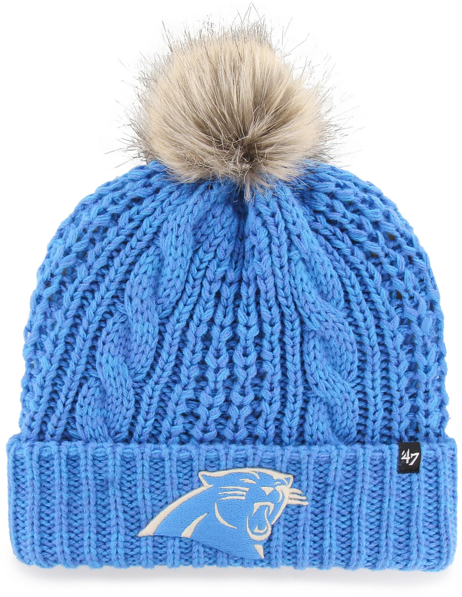 '47 Women's Carolina Panthers Meeko Cuffed Knit Pom Beanie