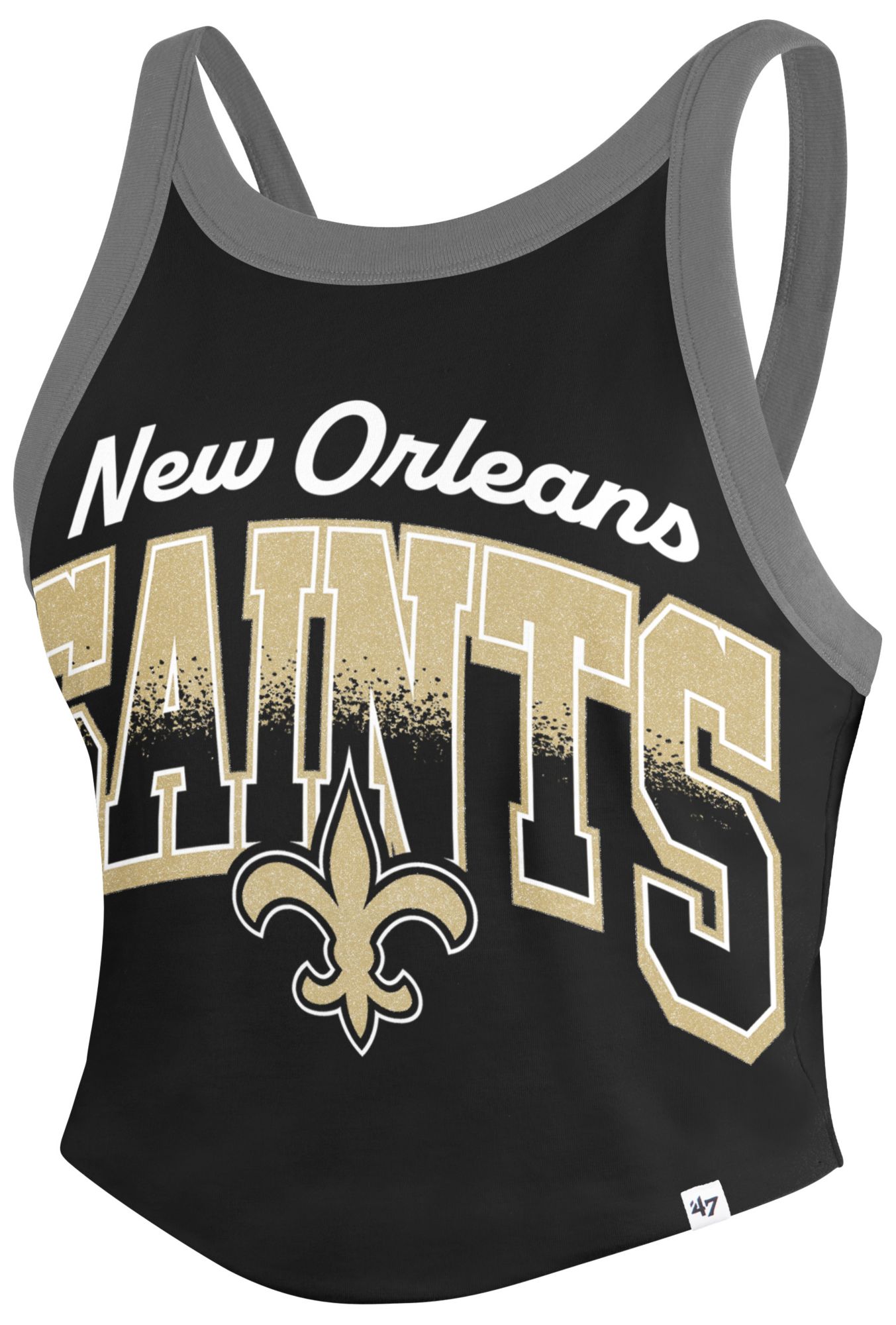'47 Women's New Orleans Saints Black Shimmer Tank