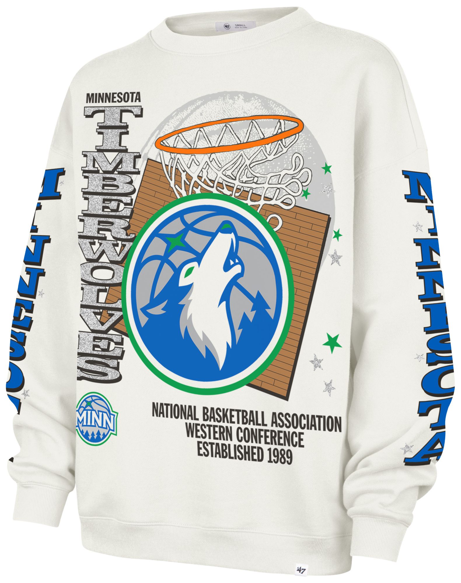 '47 Women's Minnesota Timberwolves Thunderous Oversized Crewneck Sweatshirt