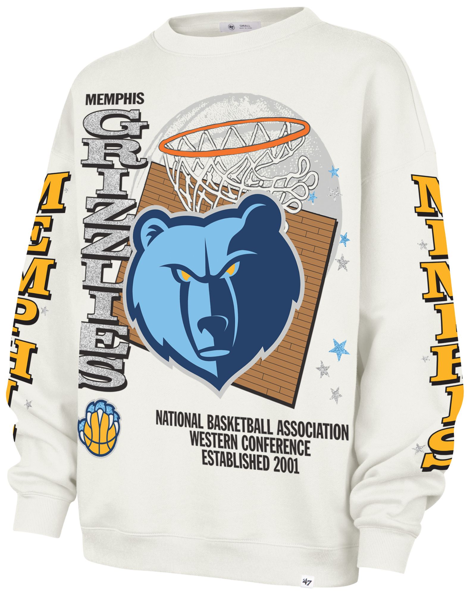 '47 Women's Memphis Grizzlies Thunderous Oversized Crewneck Sweatshirt