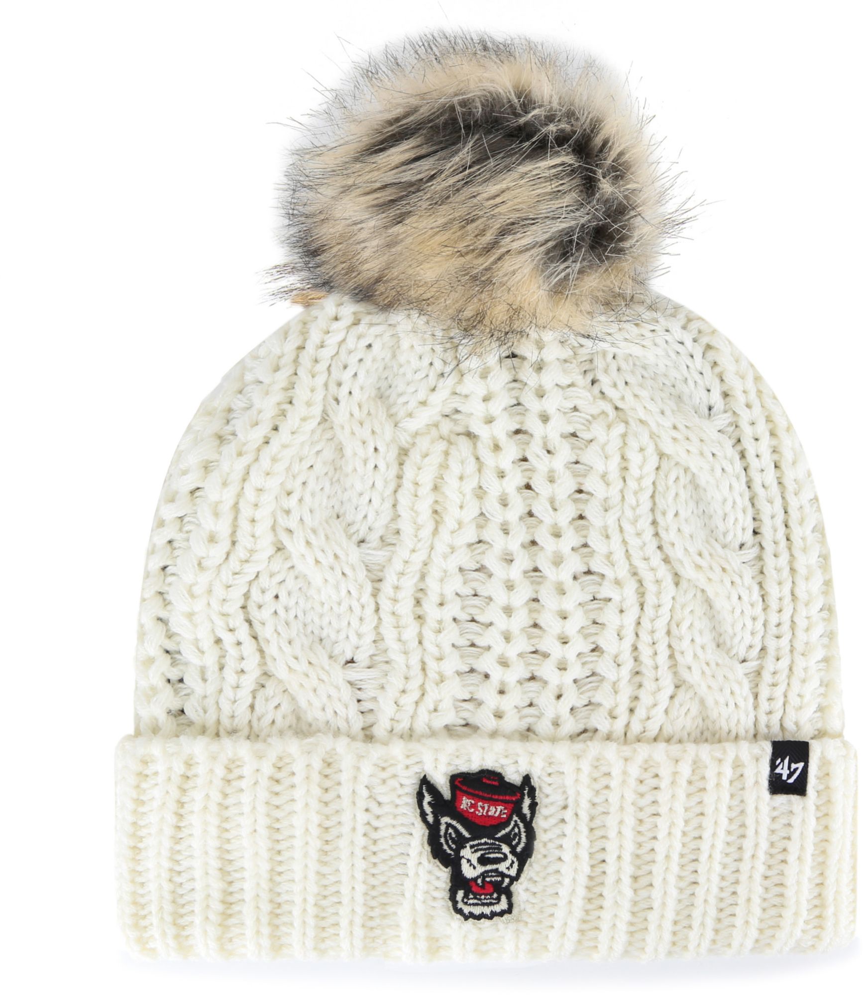 '47 Women's NC State Wolfpack Meeko Cuffed Knit Pom Beanie