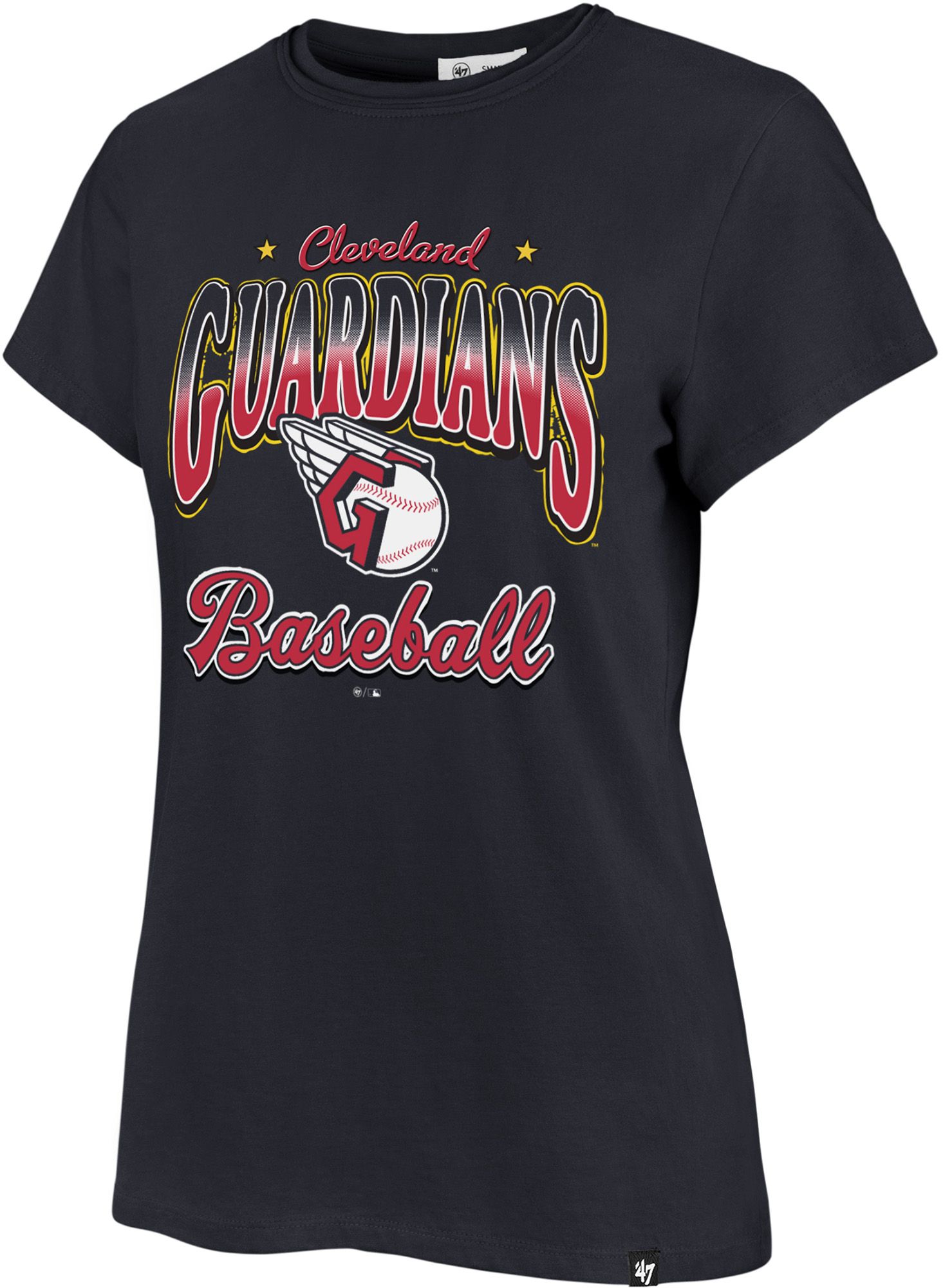 '47 Women's Cleveland Guardians Navy Vibe Check T-Shirt