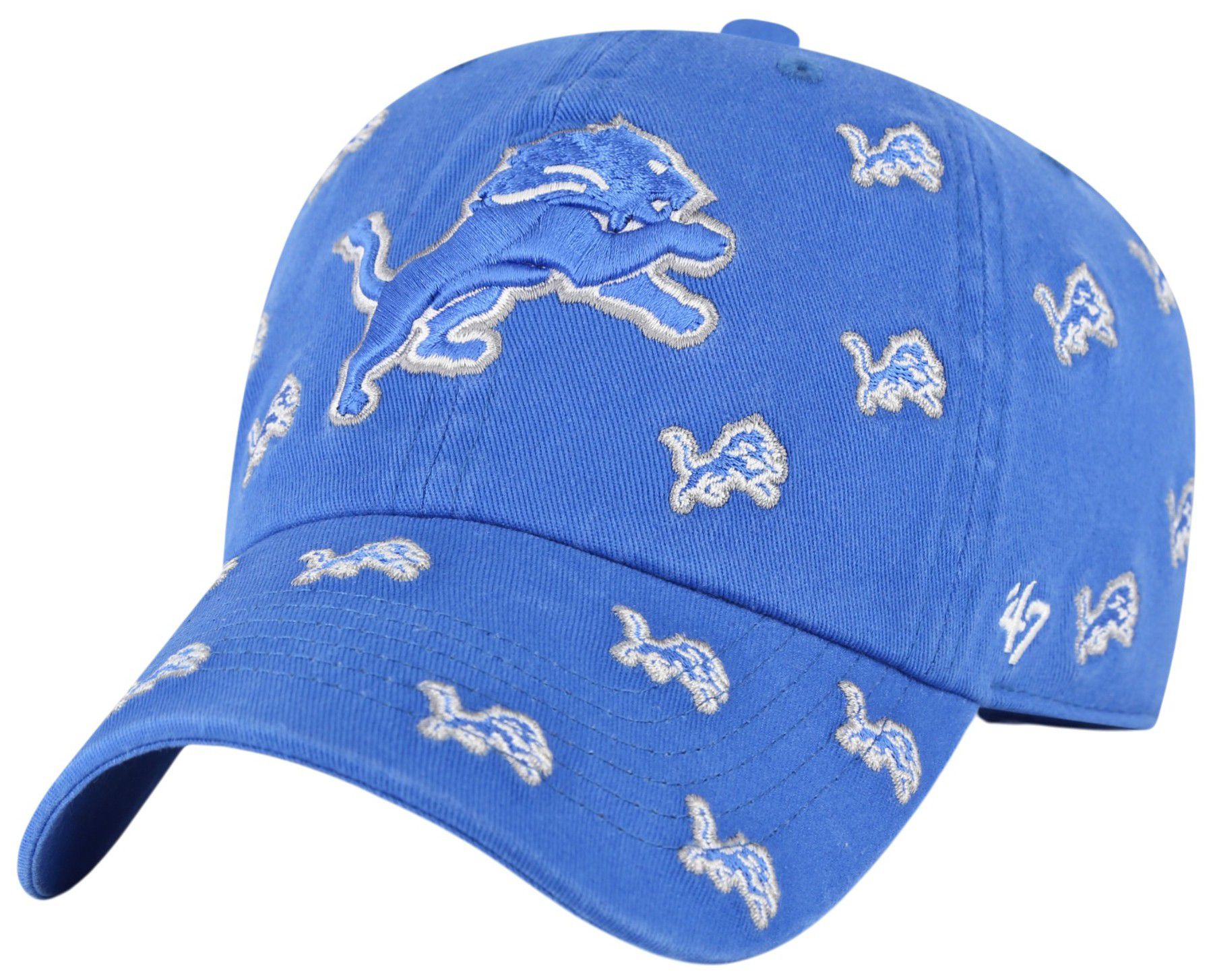 '47 Women's Detroit Lions Blue Raz Confetti Clean Up Adjustable Hat