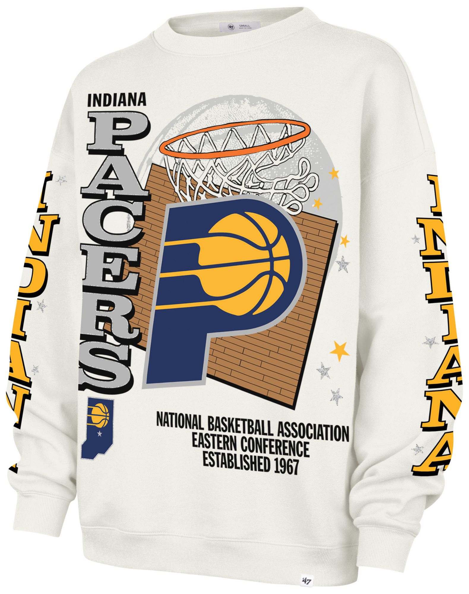 '47 Women's Indiana Pacers Thunderous Oversized Crewneck Sweatshirt