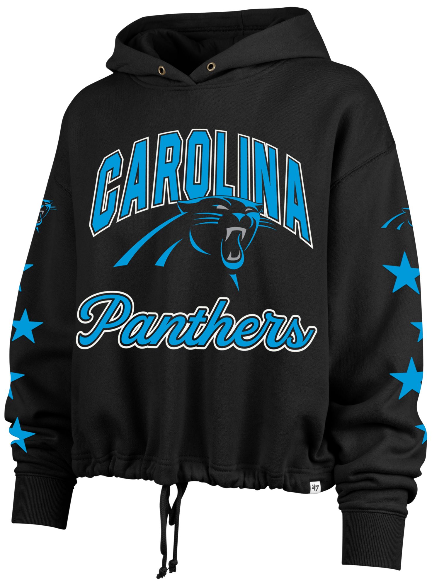 '47 Women's Carolina Panthers Jet Black Star Venice Hoodie