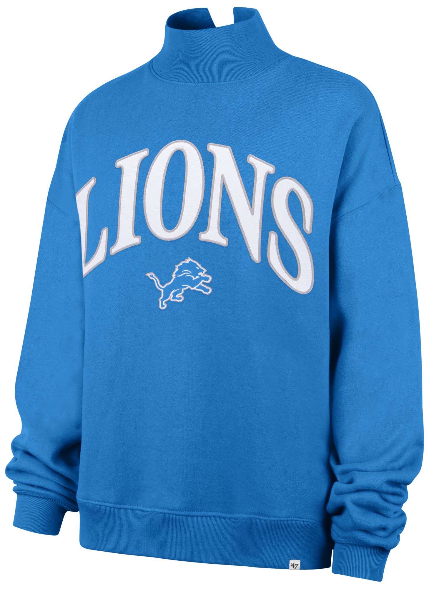 '47 Women's Detroit Lions Vintage Mockneck Sweatshirt