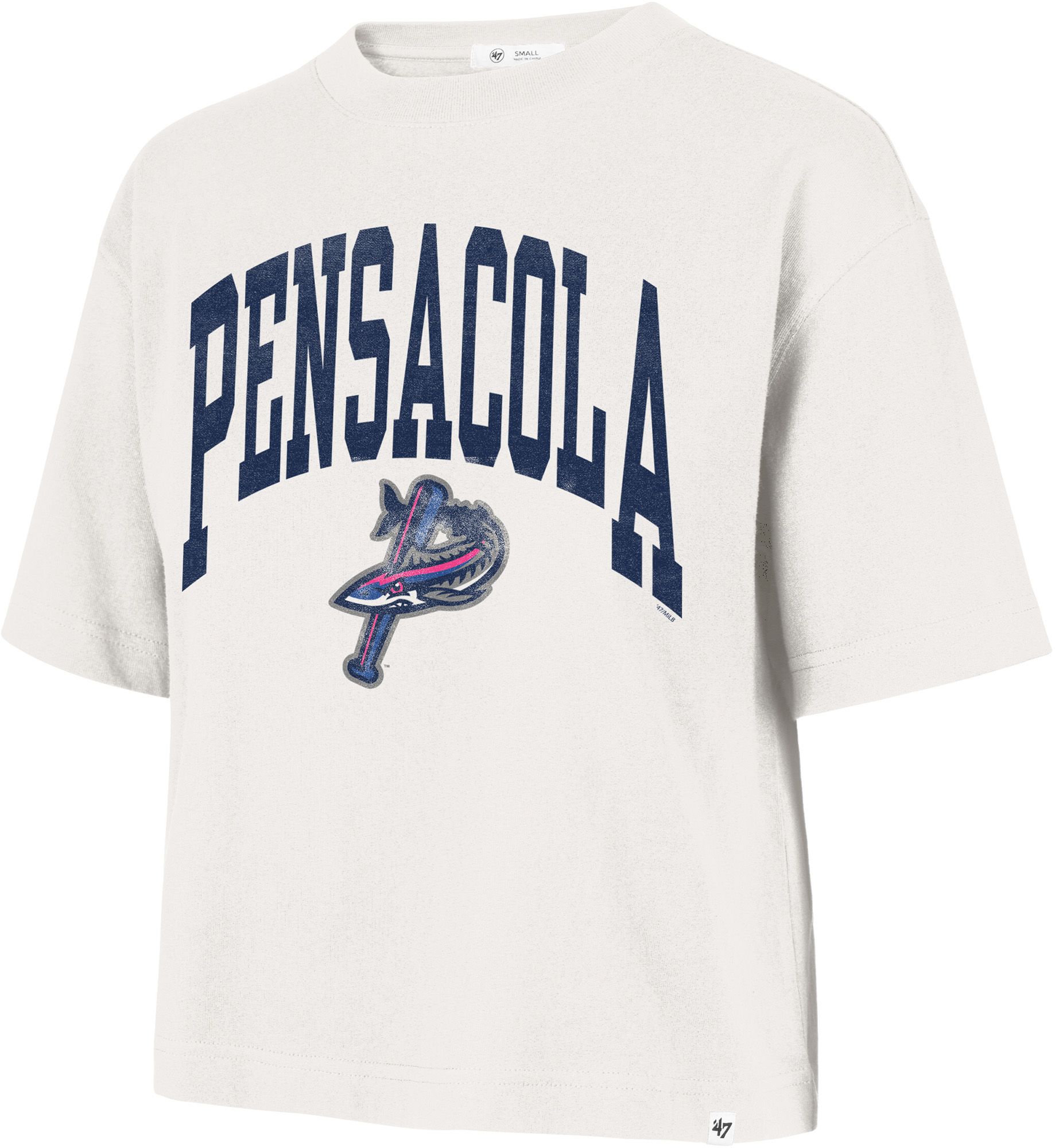 '47 Women's Pensacola Blue Wahoos Cream Shale City T-Shirt