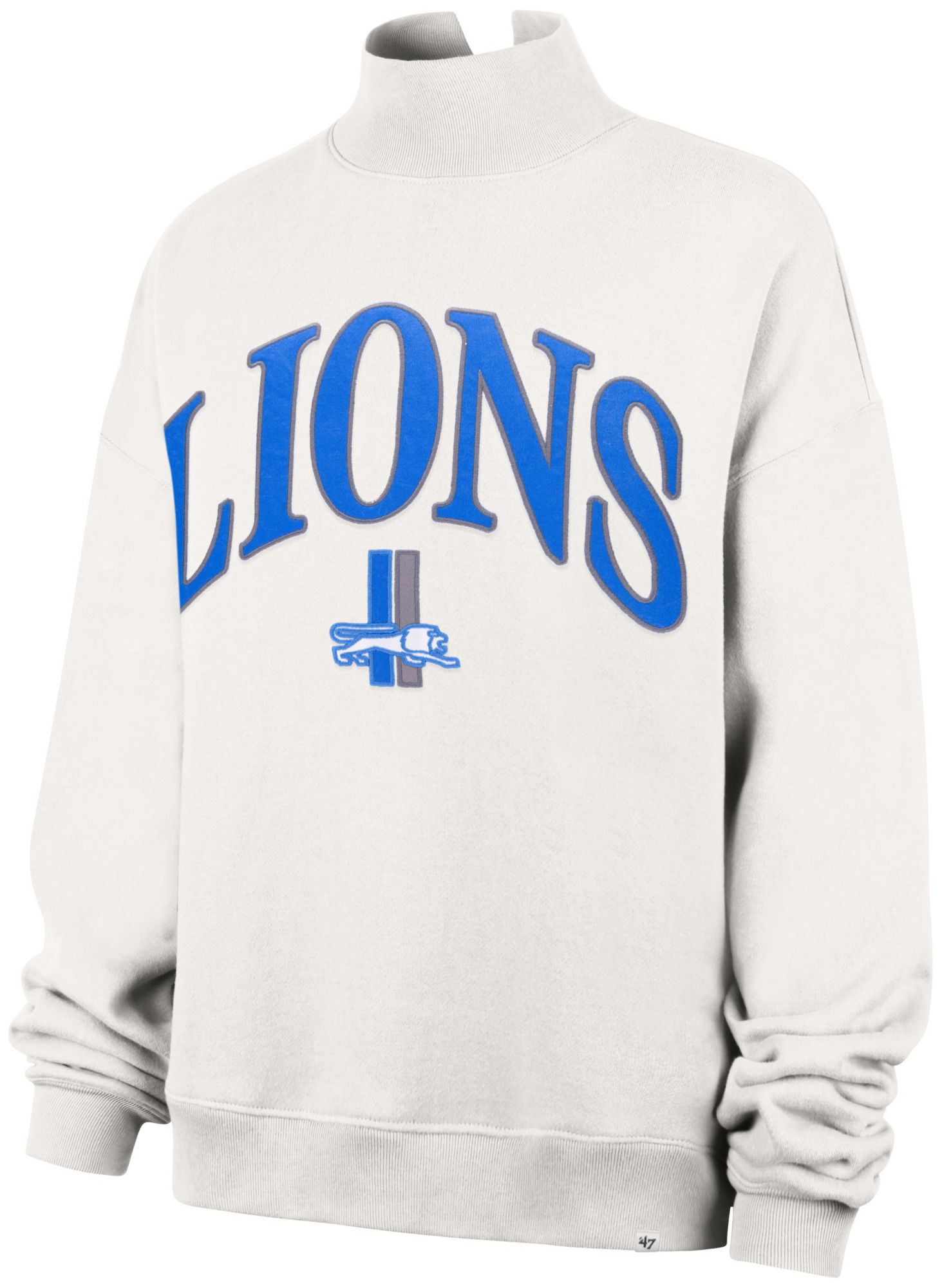 '47 Women's Detroit Lions Vintage Mockneck Sweatshirt