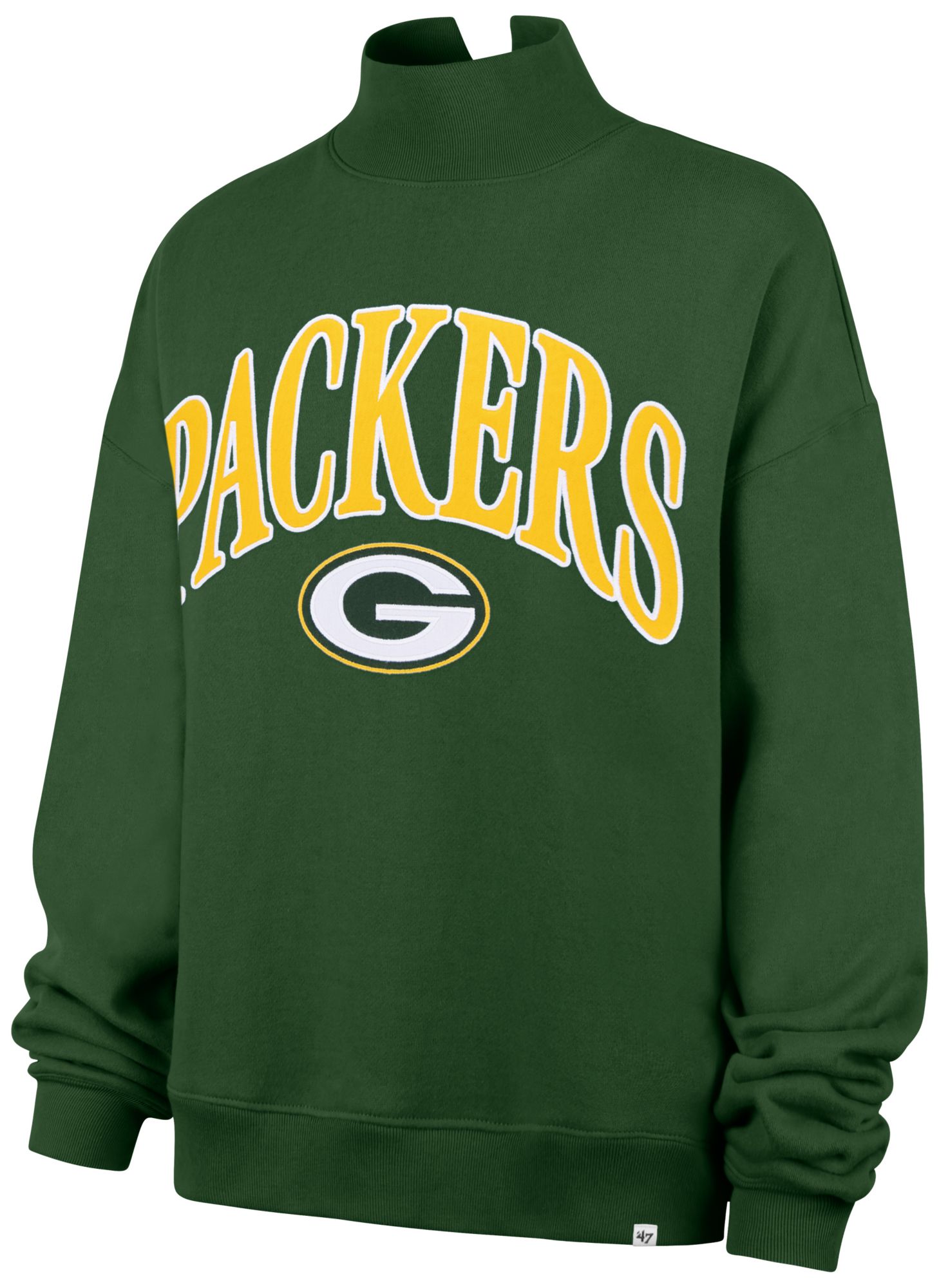 47 Women's Green Bay Packers Vantage Mock Neck Sweatshirt